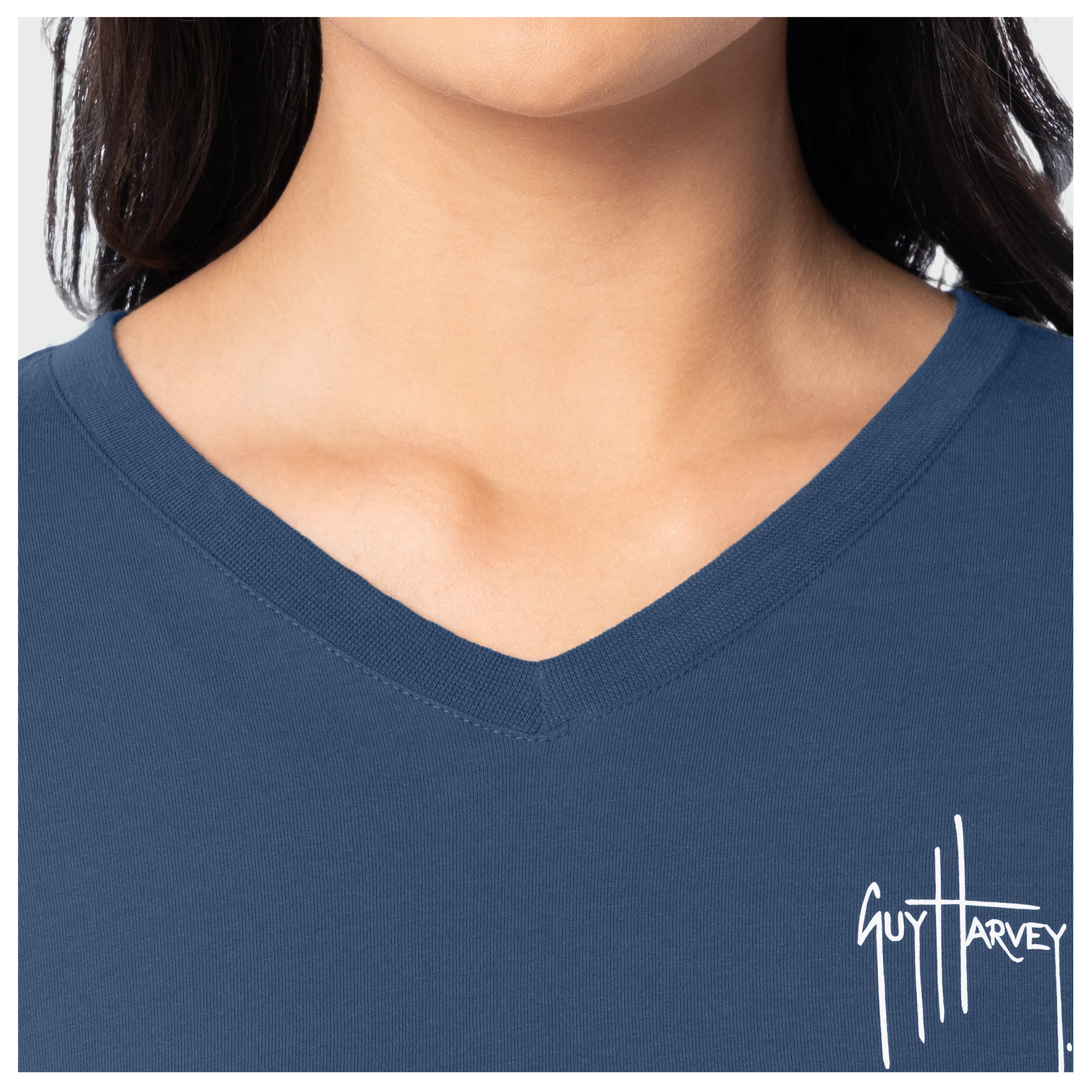 HarborLite V-Neck Tee - Floral Bills - Image 4