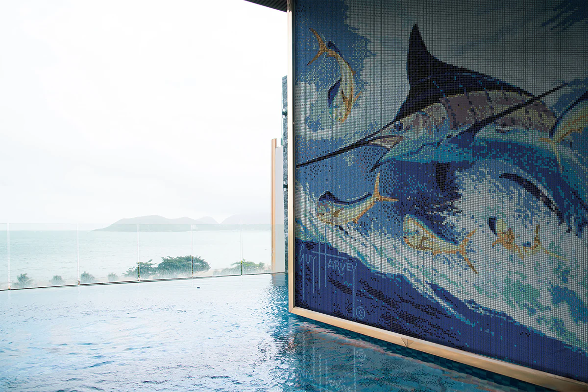 Blue Commocean Mosaic Mural - Small - Image 2