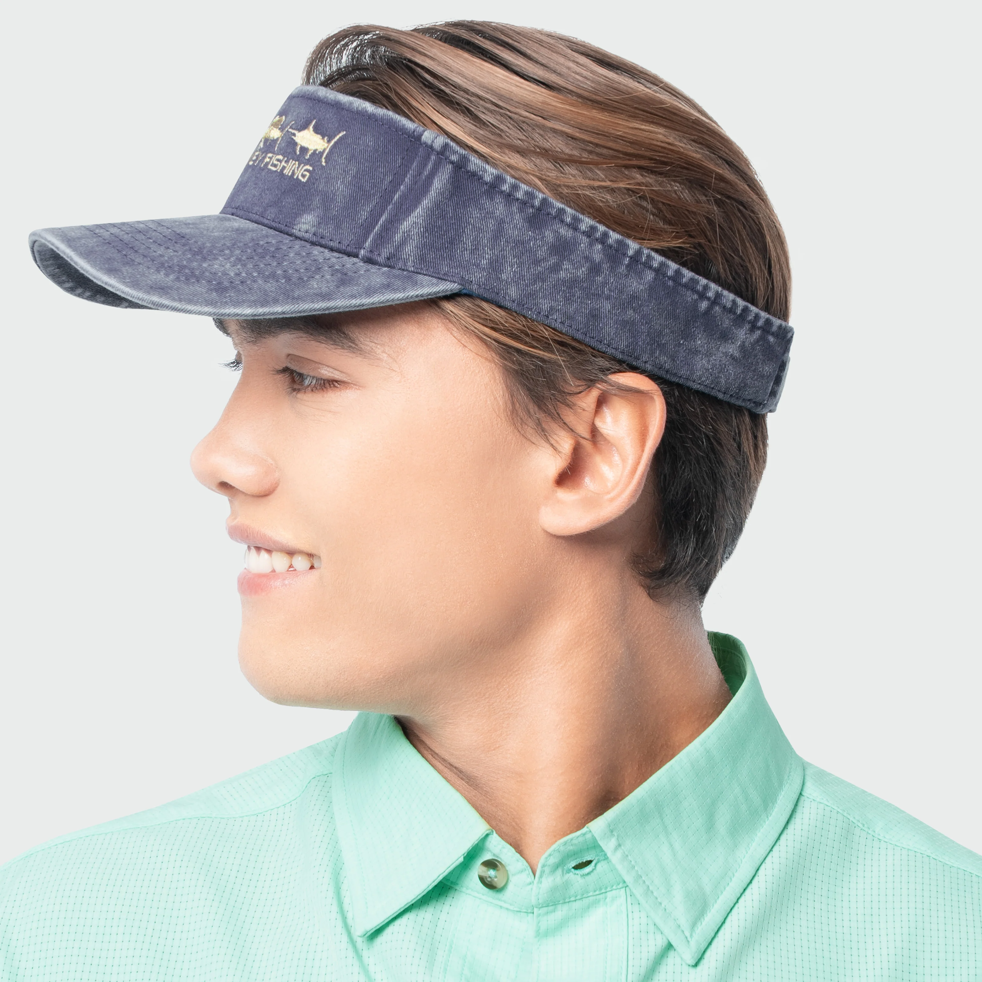 Washed Embroidered Billfish Visor - Image 3
