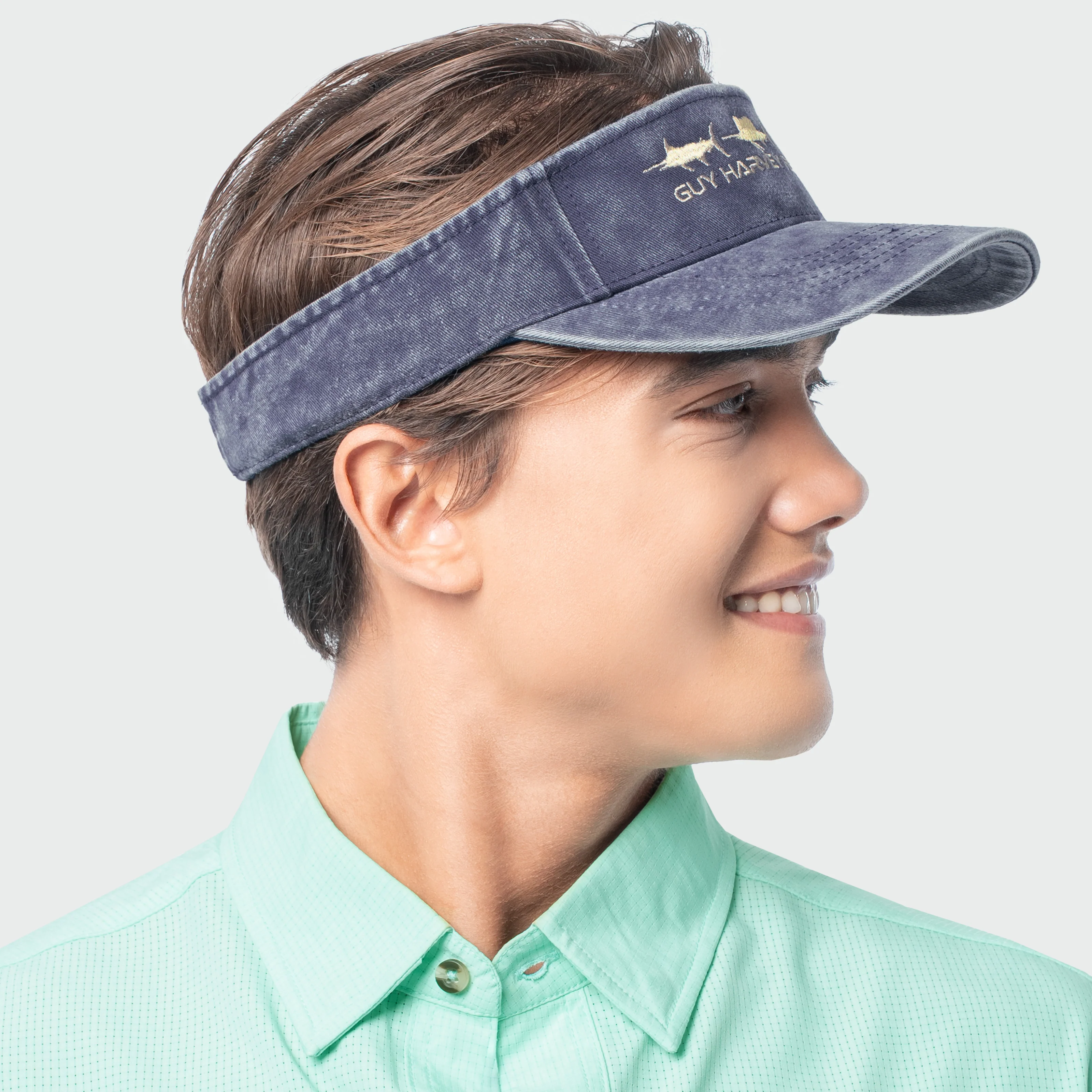 Washed Embroidered Billfish Visor - Image 4