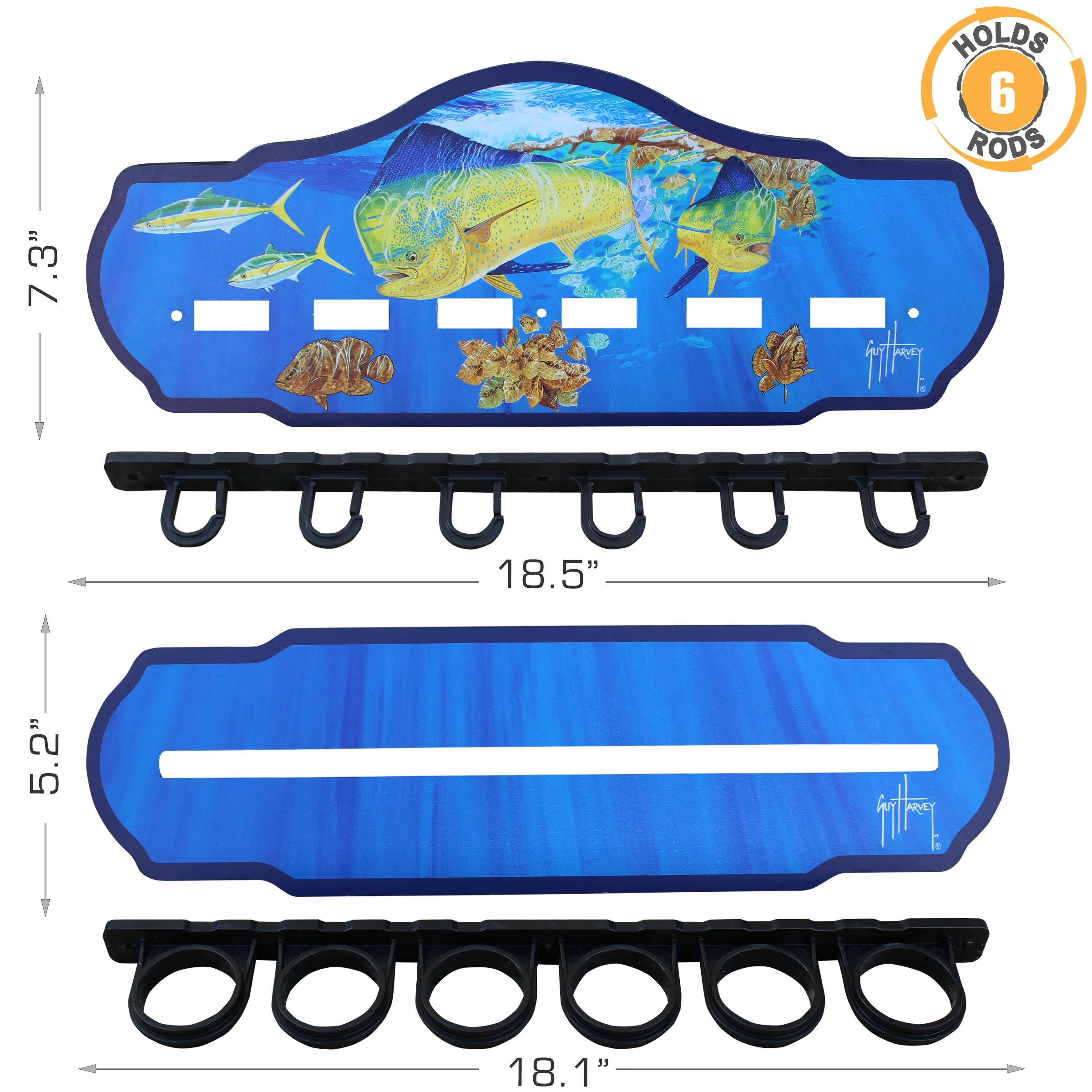Mahi 6 Rod Wall Rack - Image 3