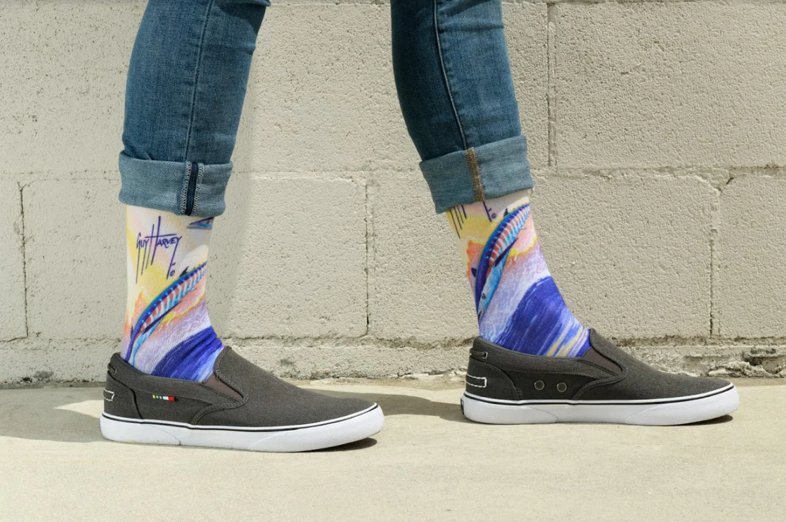 Dark Blue Wahoo Socks - Image 2