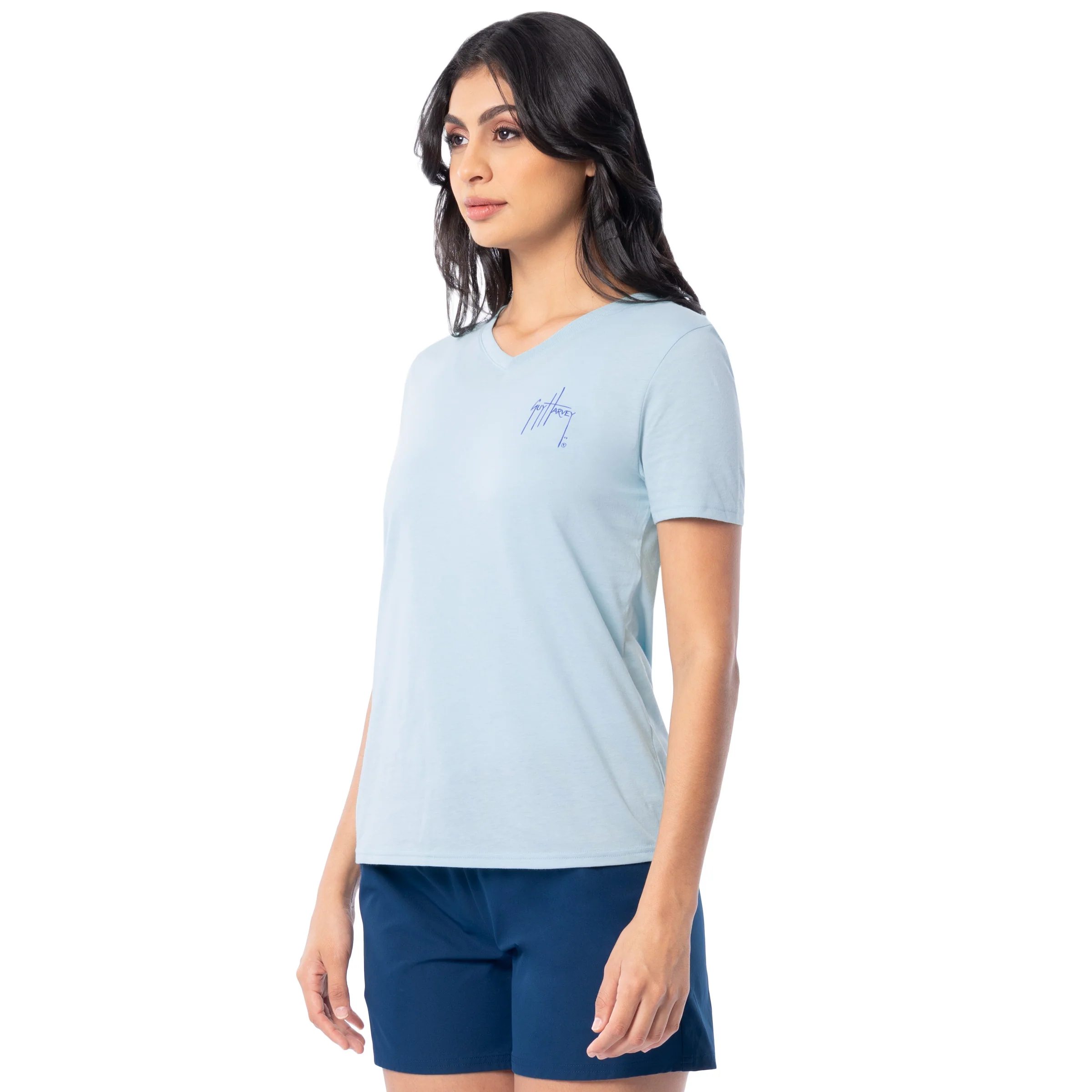Lightweight V-Neck Tee - Floral Bills - Image 3