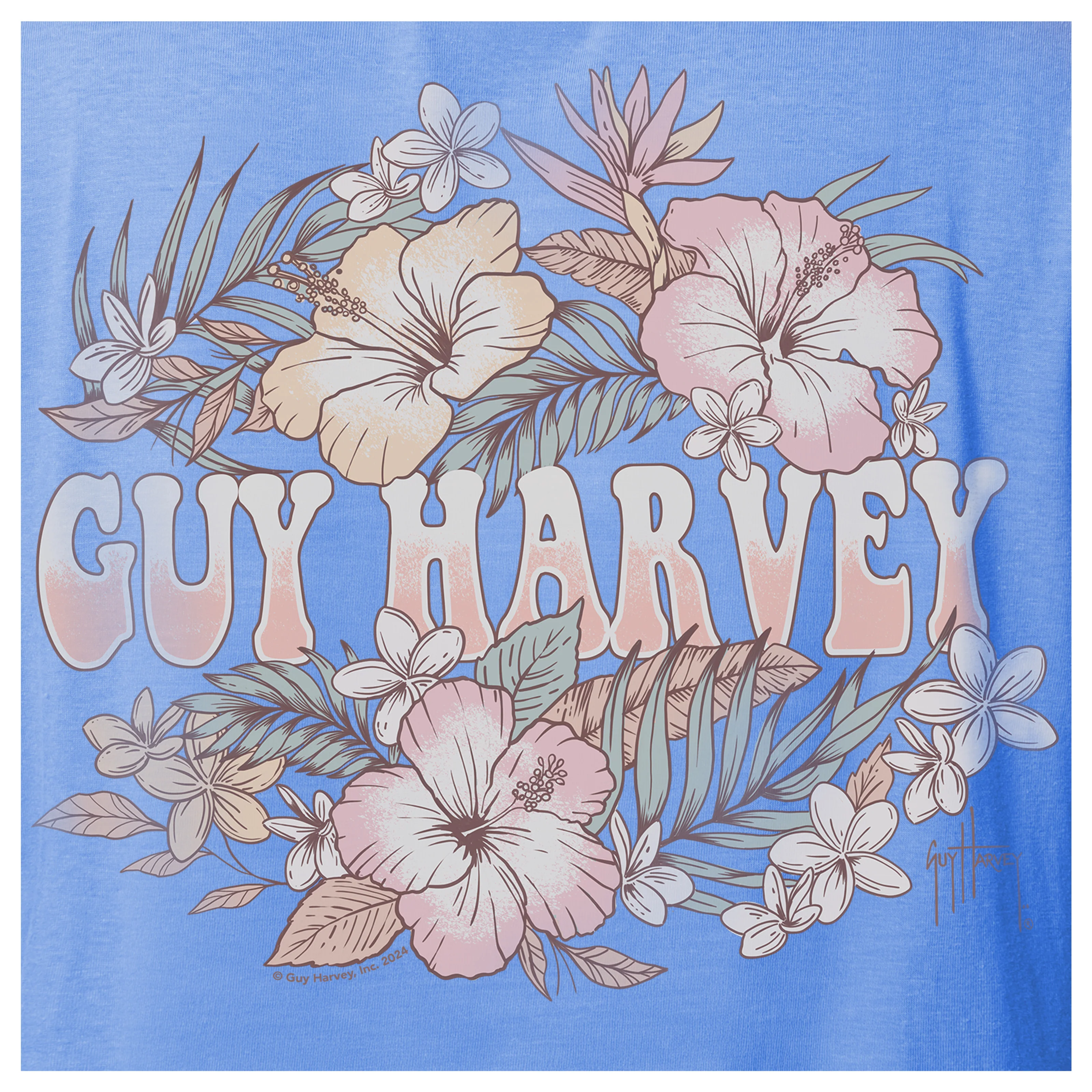 HarborLite Crew Tee - Flower Art - Image 3