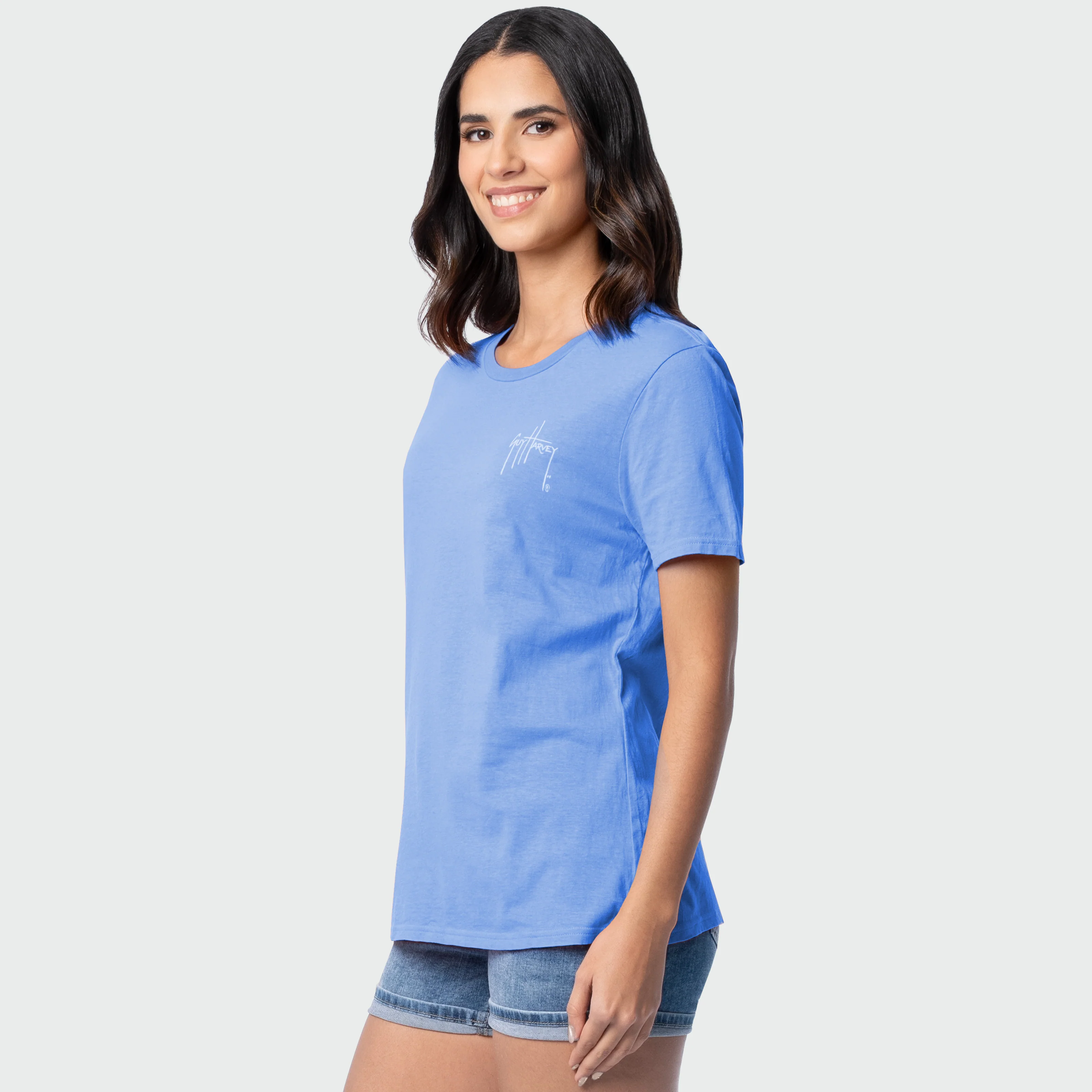 HarborLite Crew Tee - Flower Art - Image 4