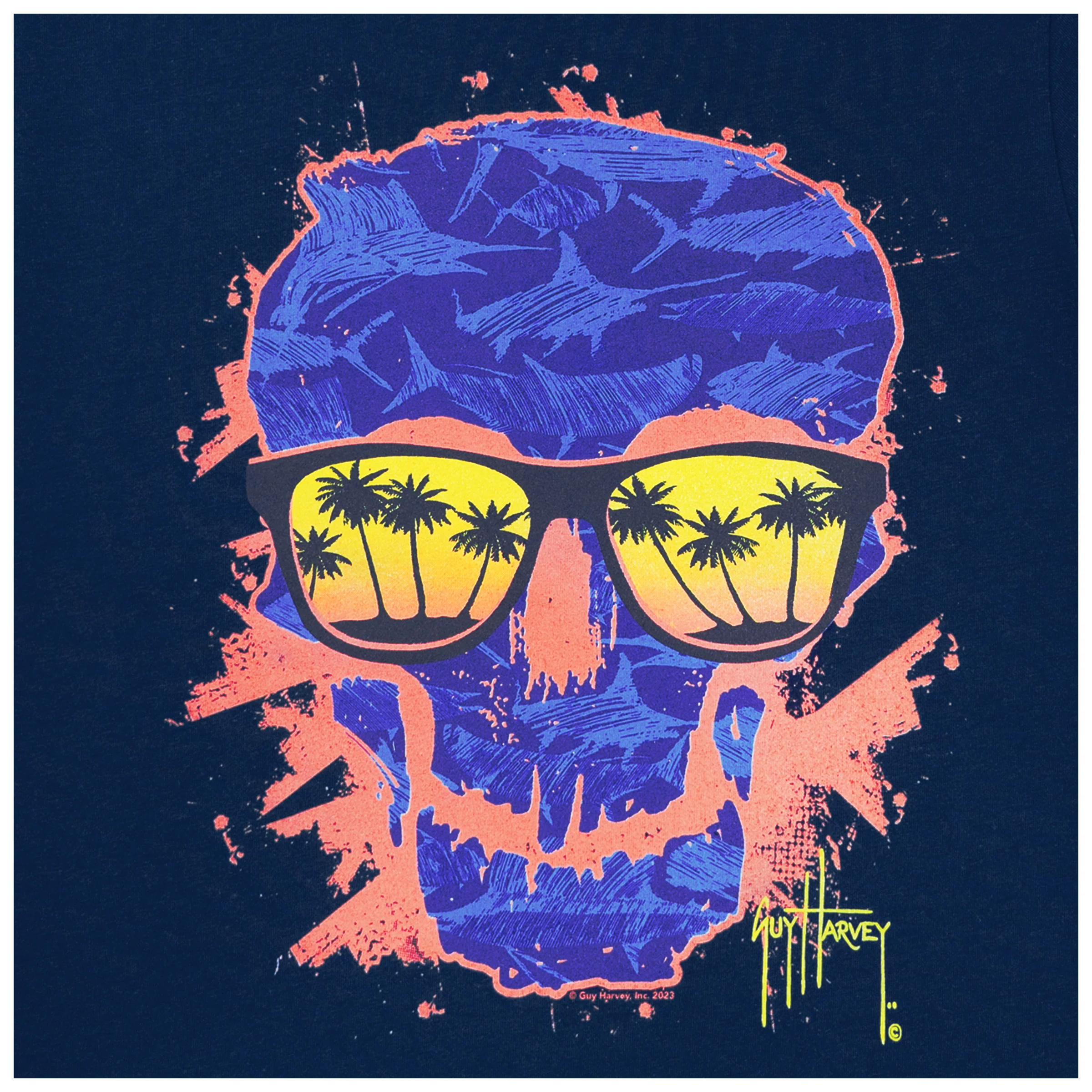 Kids Beach Skull Short Sleeve T-Shirt - Image 3