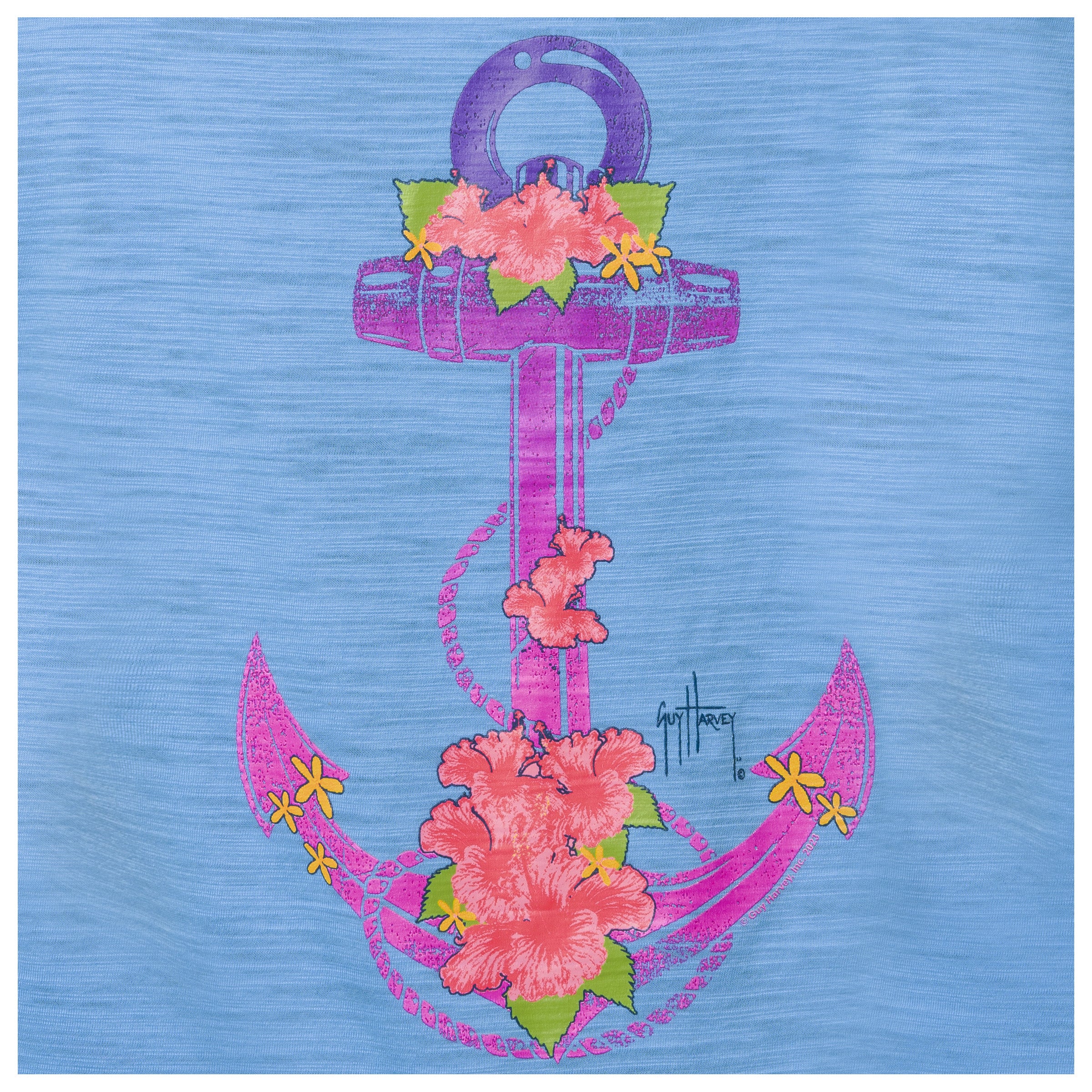 Women's Anchored Relaxed V-Neck Top - Image 3