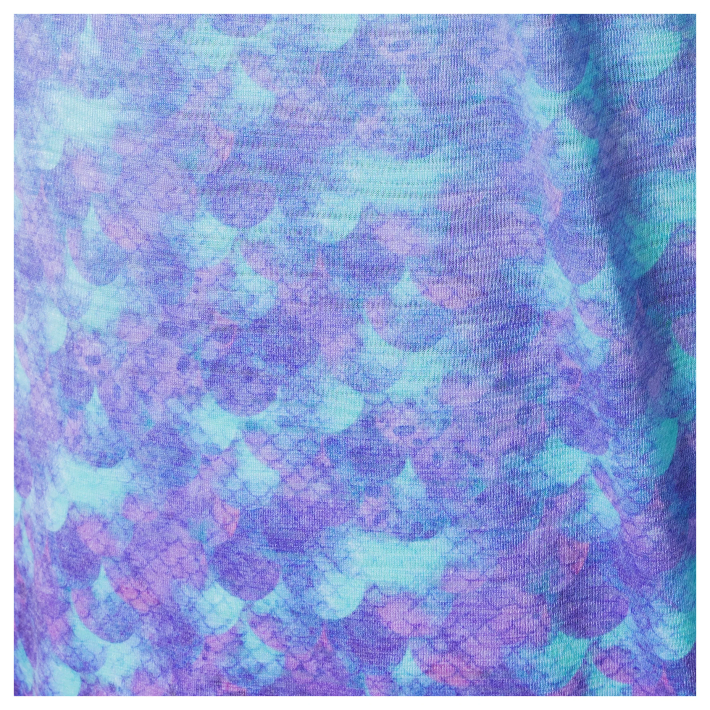 Women's Blue Scale Long Sleeve Raglan Slub Shirt - Image 3
