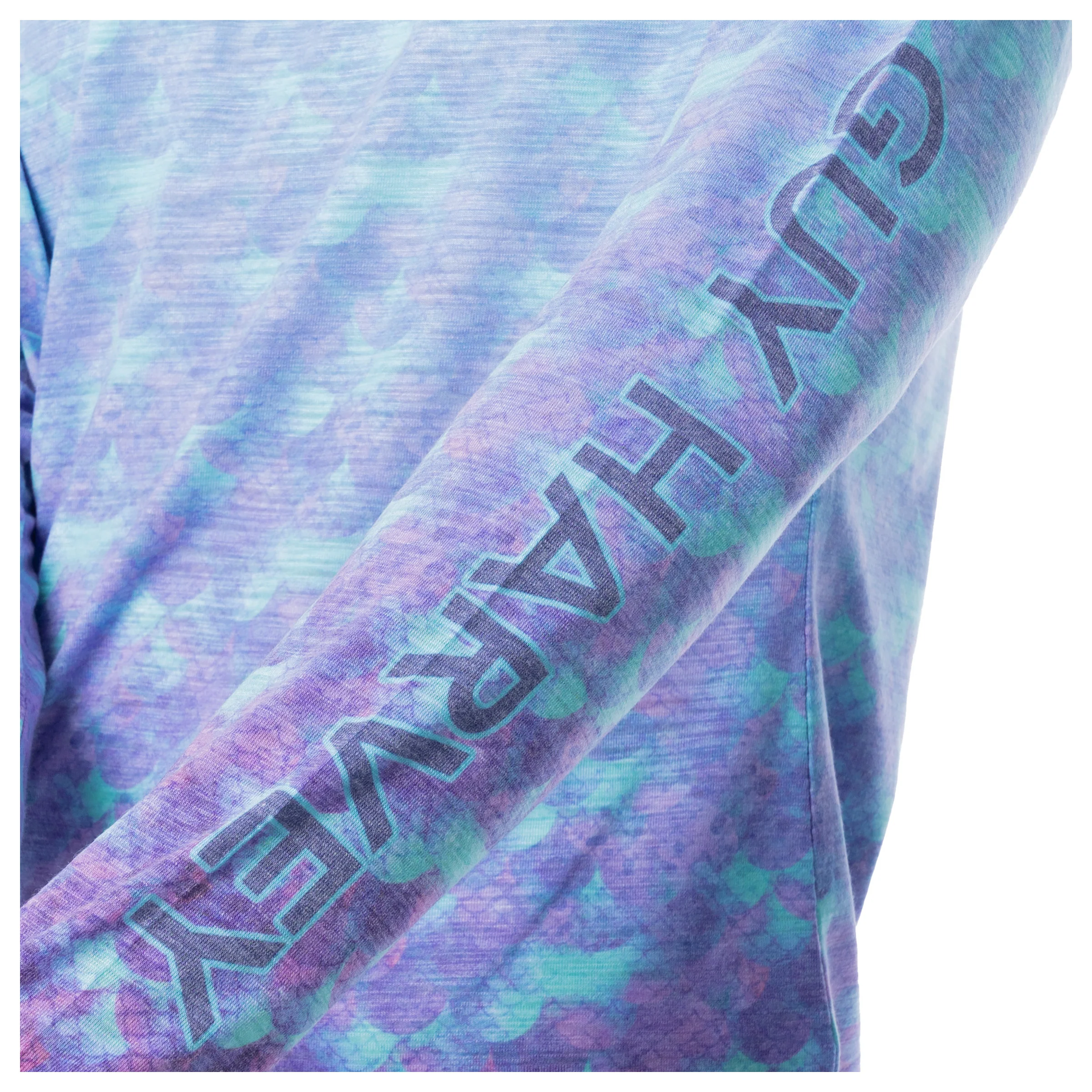 Women's Blue Scale Long Sleeve Raglan Slub Shirt - Image 4