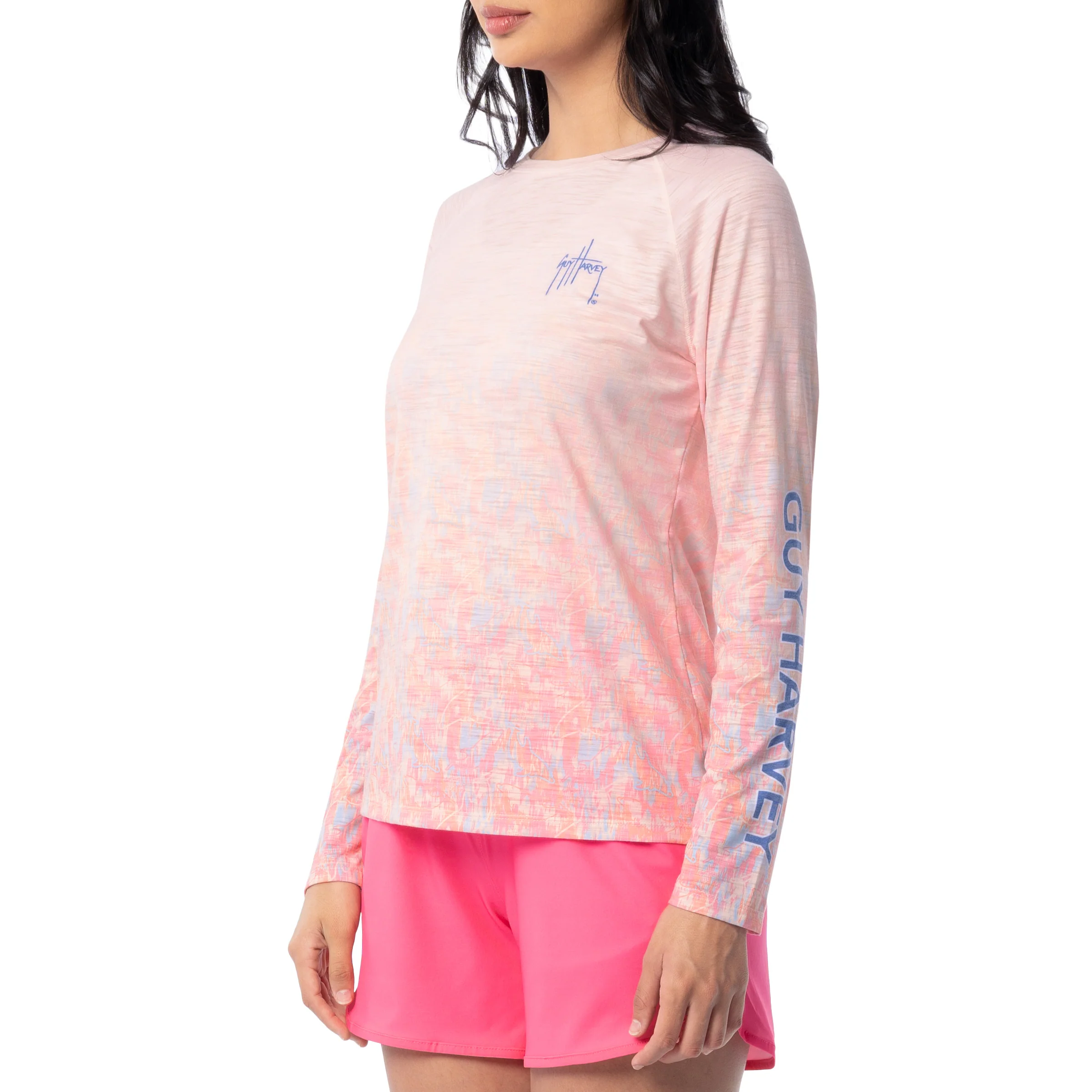 Women's Dolphin Marble Long Sleeve Raglan Slub Shirt - Image 5