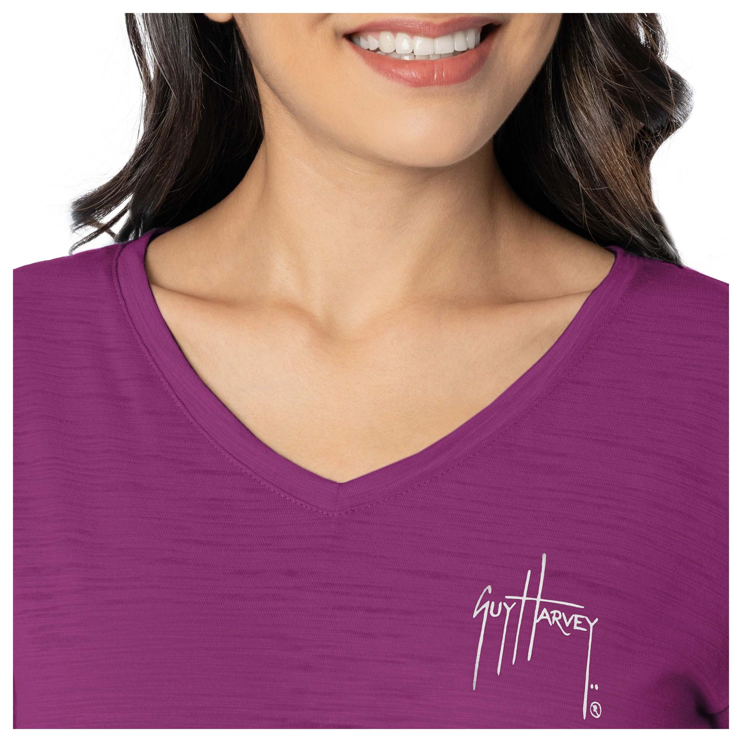 Women's Floral Watercolor Relaxed V-Neck Top - Image 5