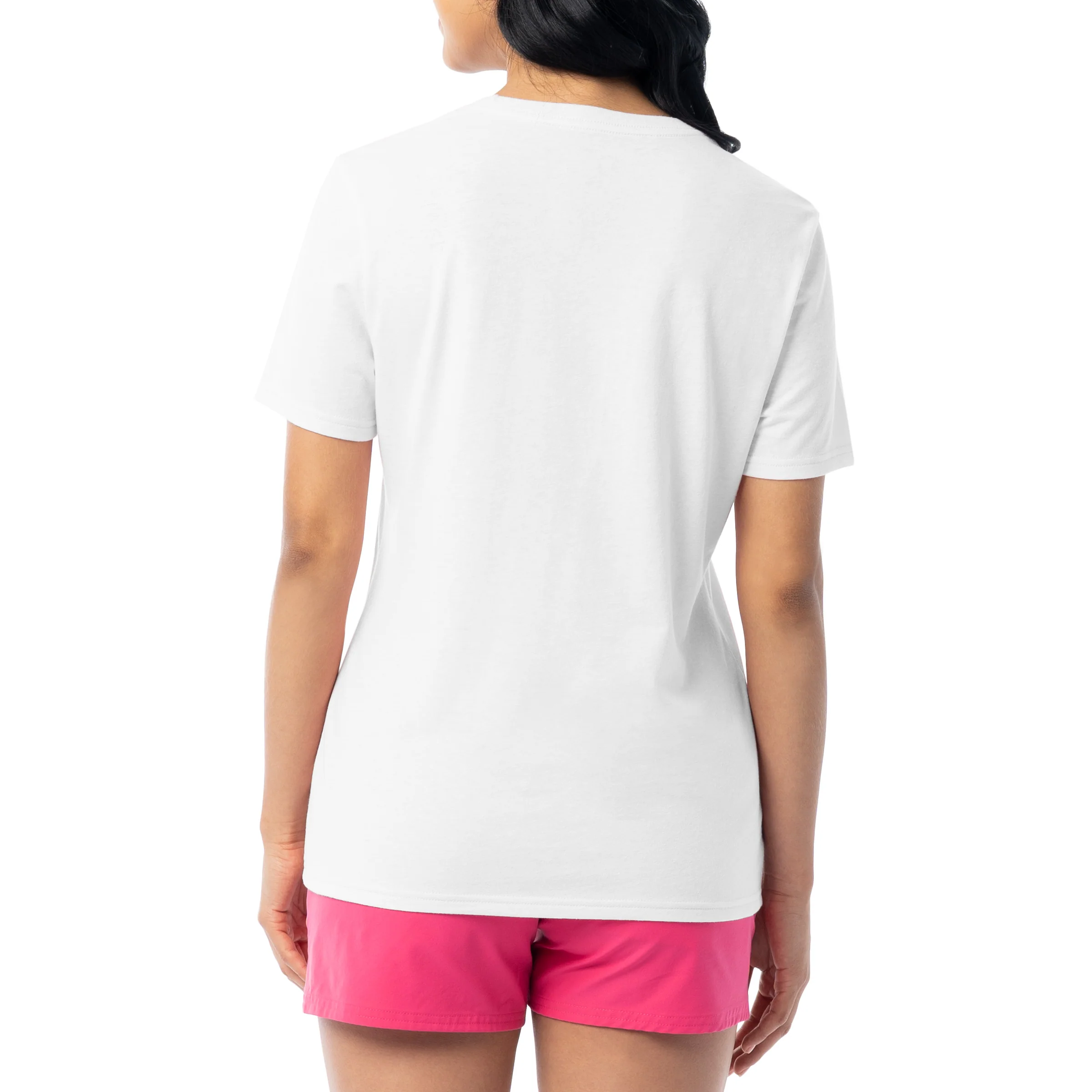 Women's Flower Floral Short Sleeve Crew Neck T-Shirt - Image 2