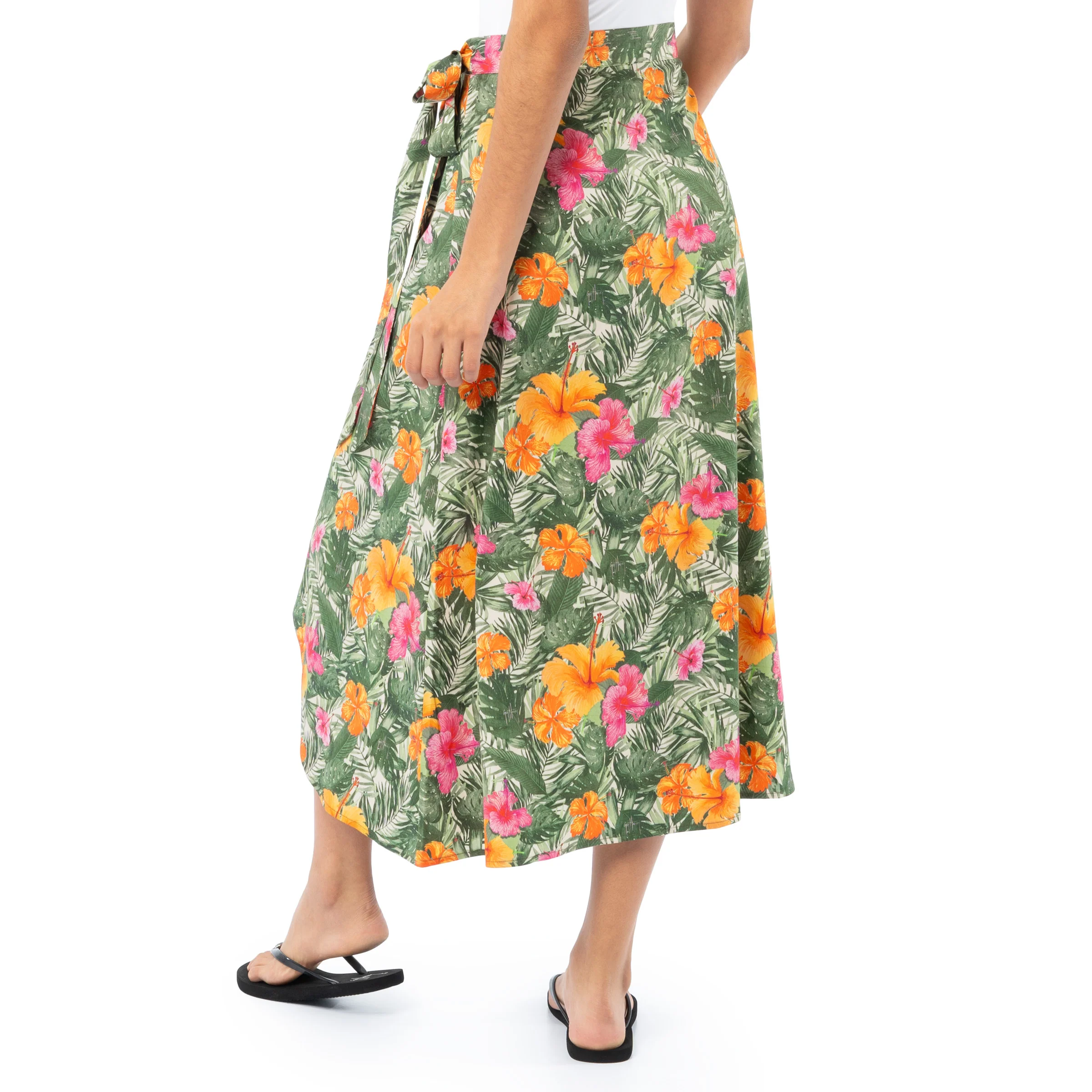 Women's Hibiscus Garden Wrap Skirt - Image 3