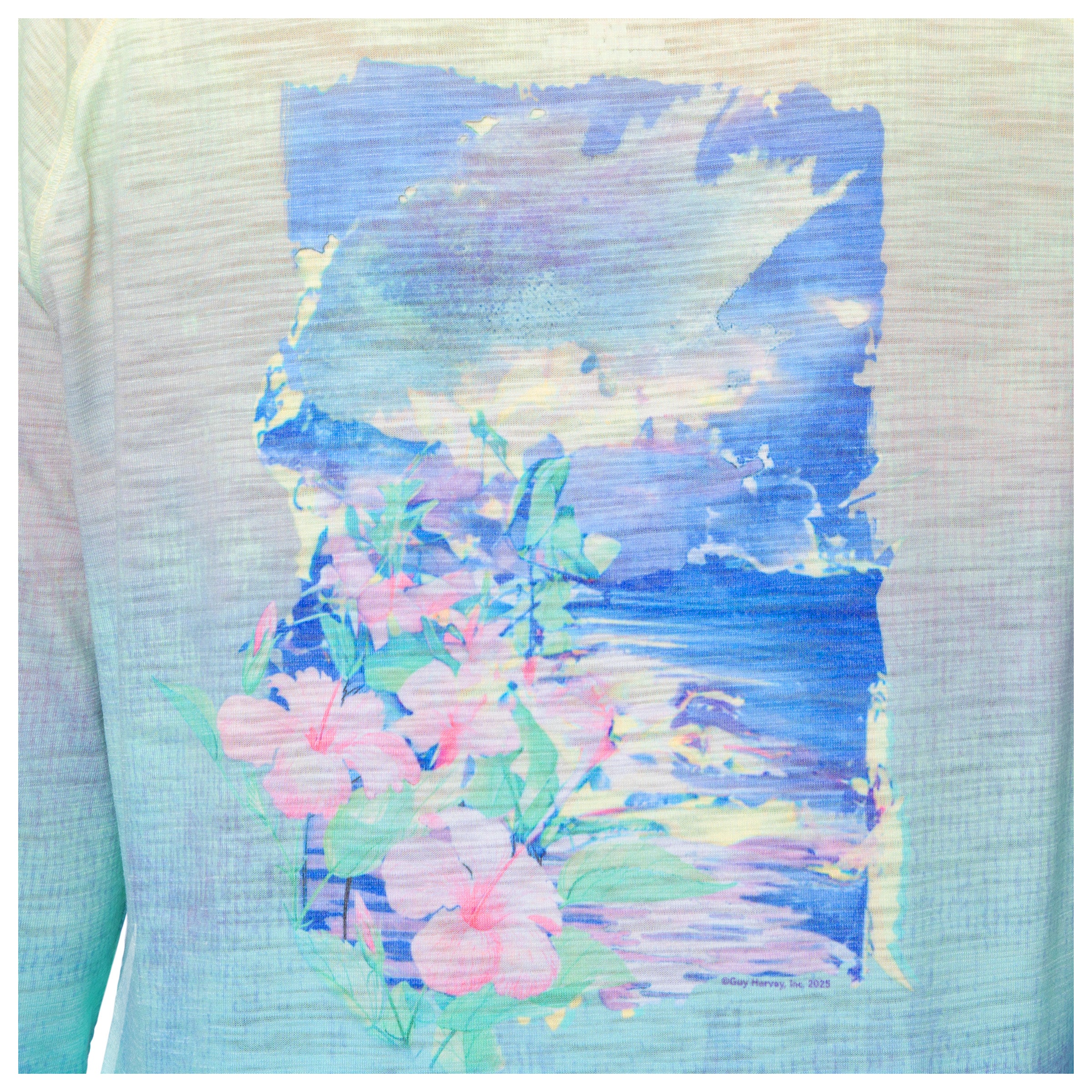 Long Sleeve Slub Tee - Hibiscus Sunrise - Image 4