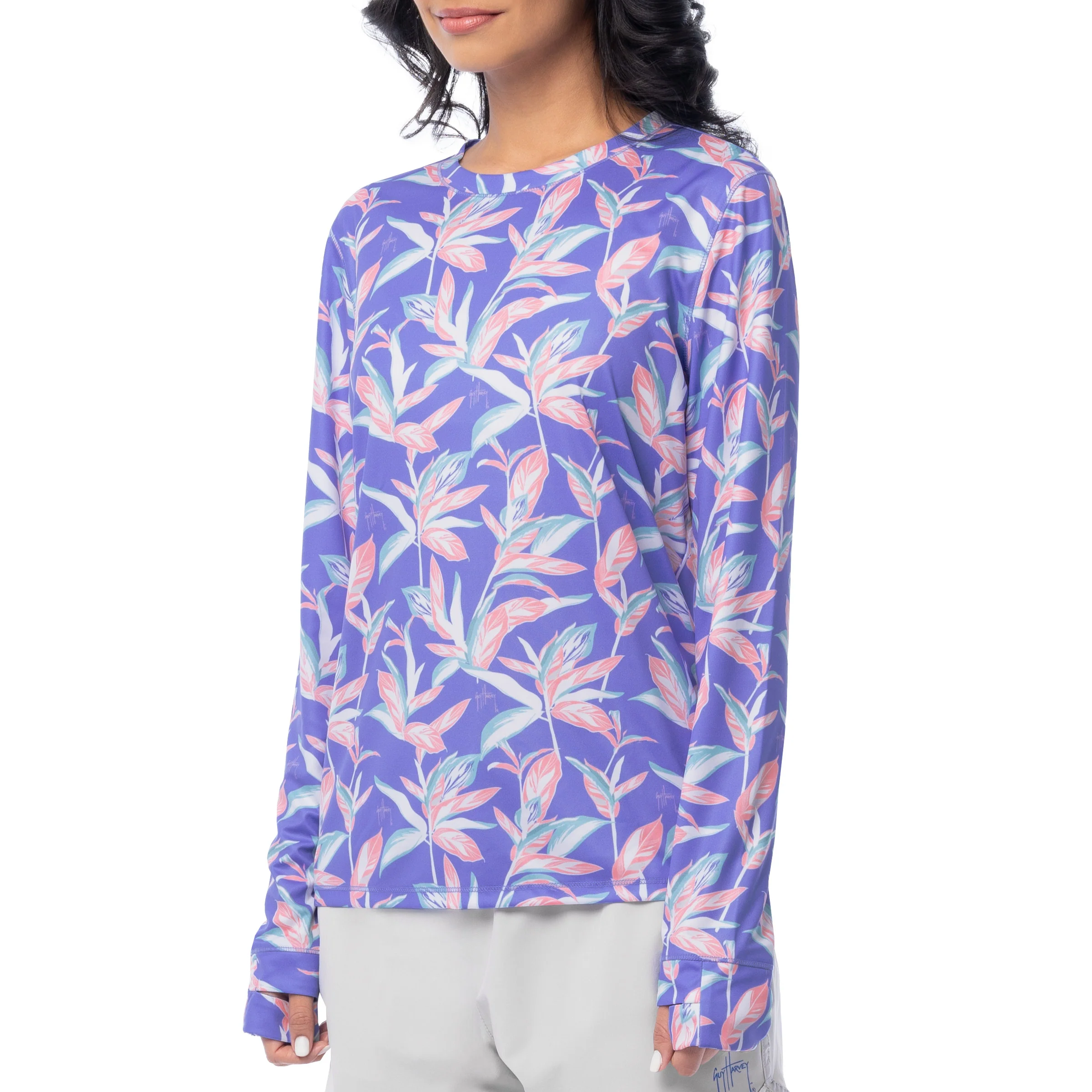 Women's Indigo Long Sleeve Sun Protection Top - Image 5