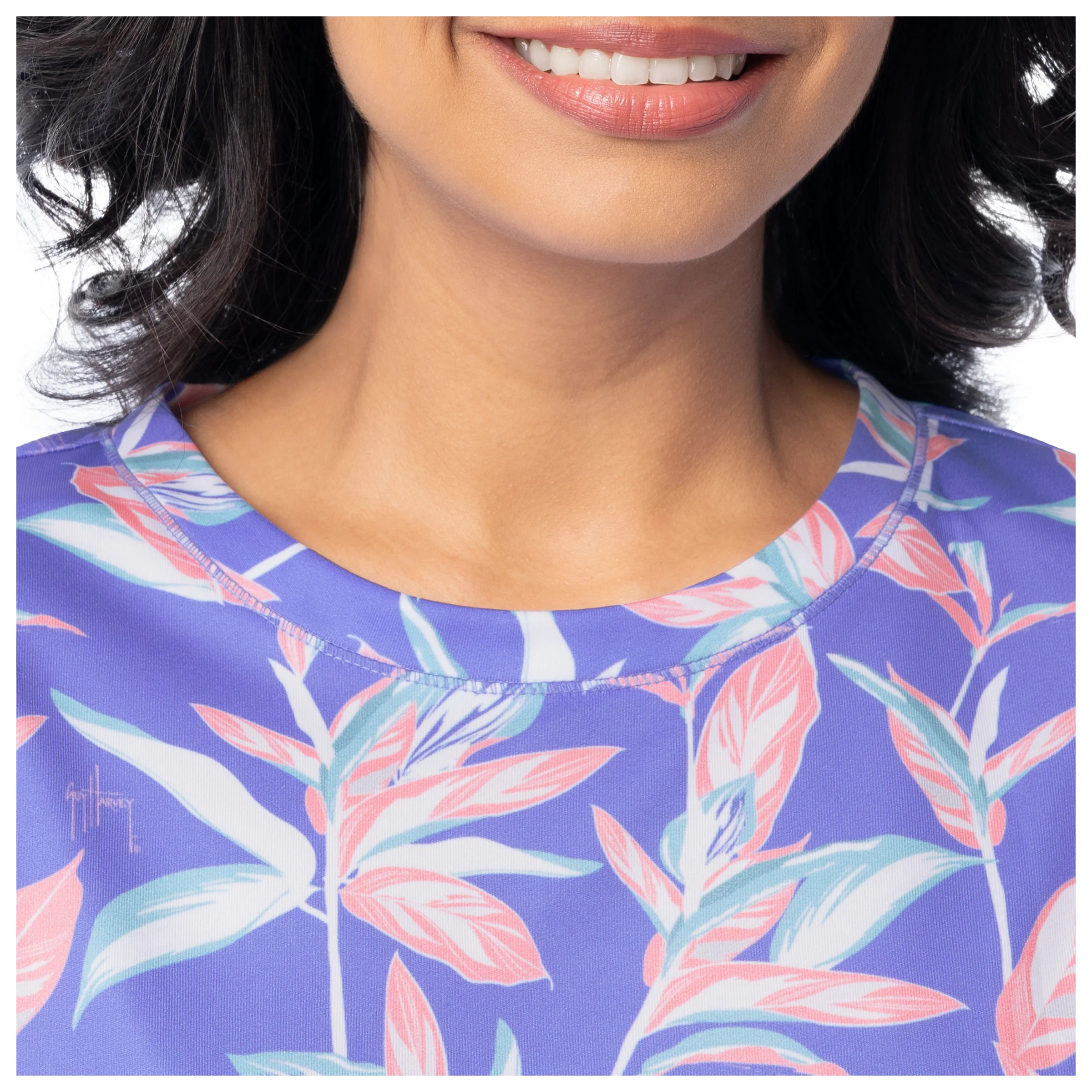 Women's Indigo Long Sleeve Sun Protection Top - Image 6