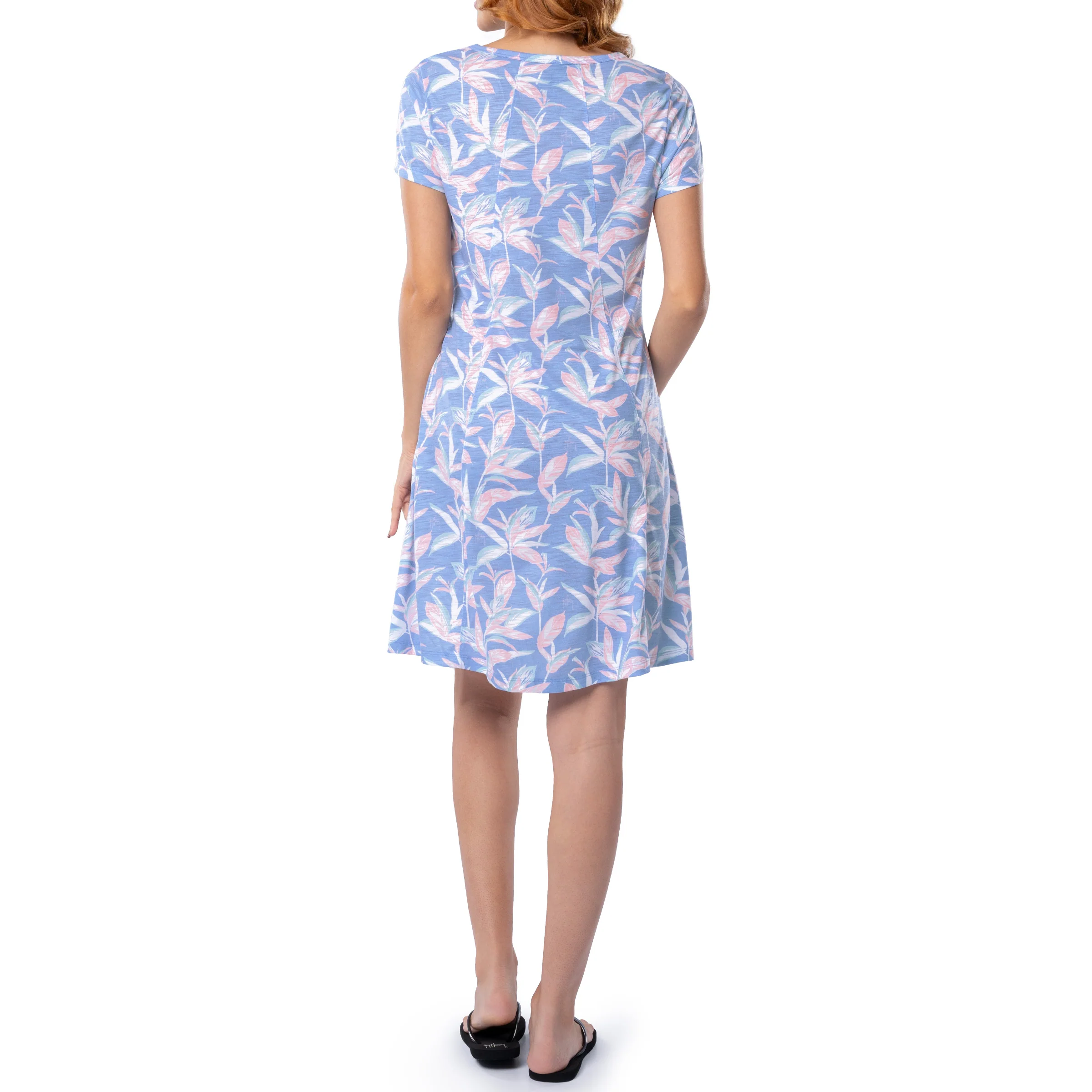 Women's Indigo Printed Scoop Dress - Image 2