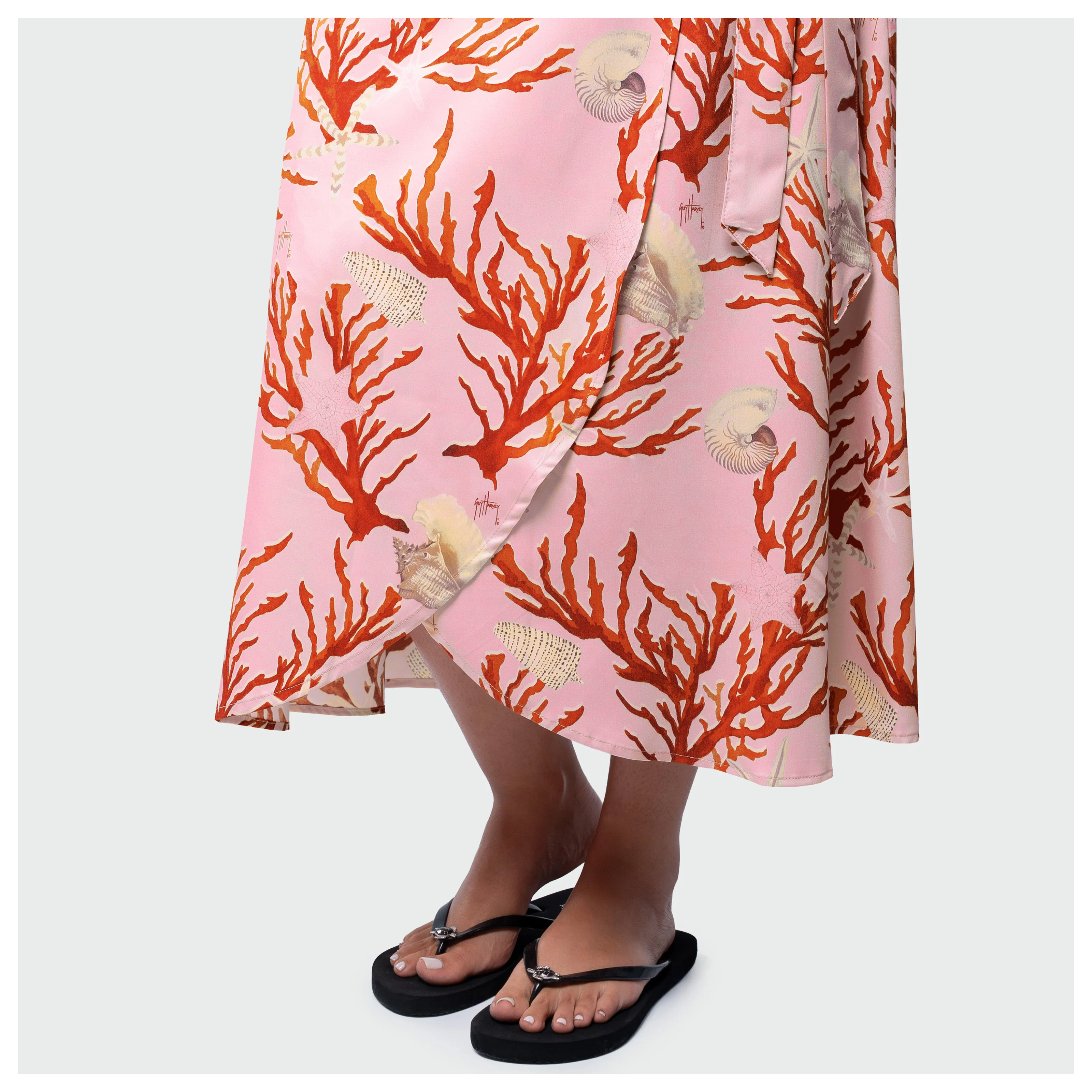Island Ease Wrap Skirt - Coral Paradise - Image 6