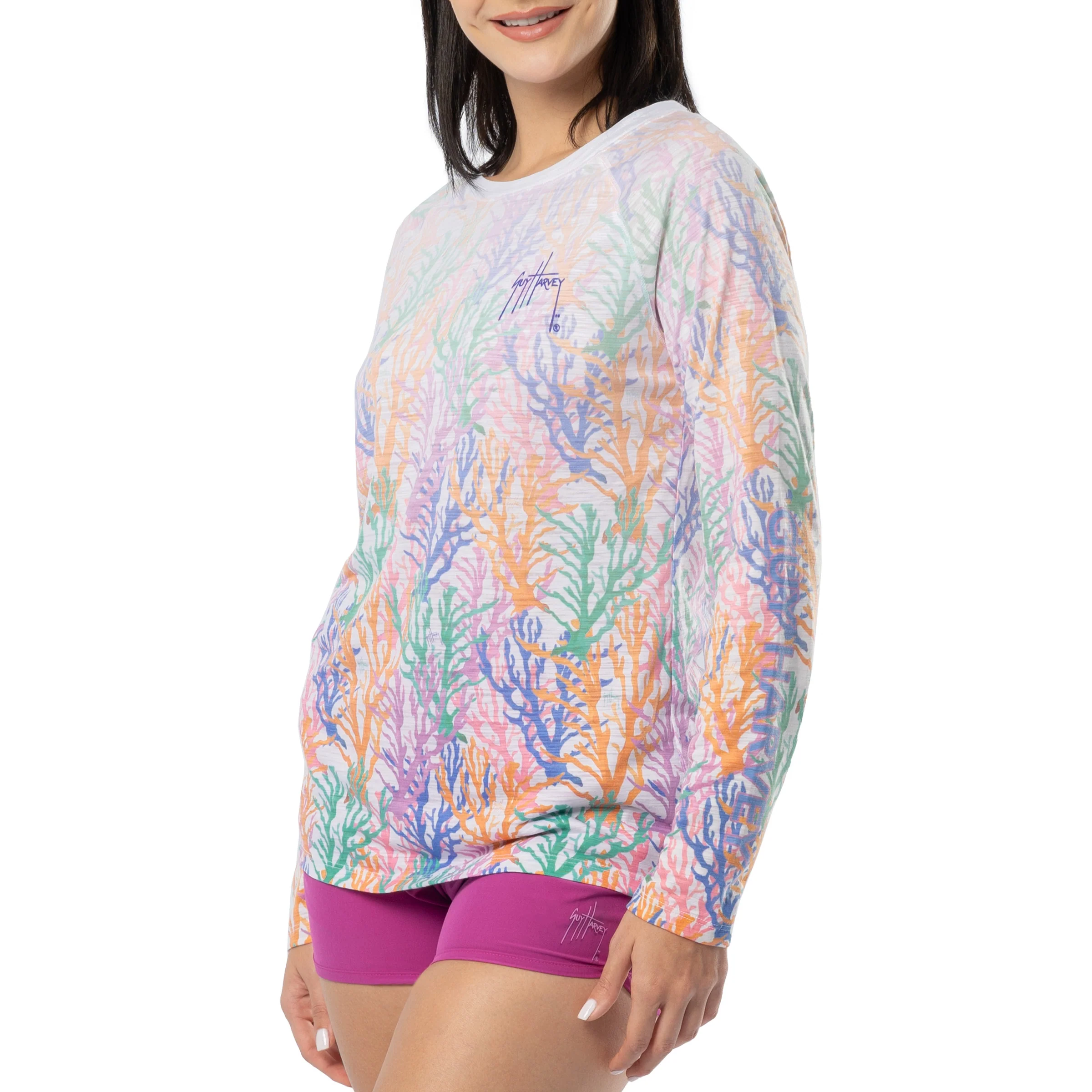 Women's Coral Sky Long Sleeve Raglan Slub Shirt - Image 5