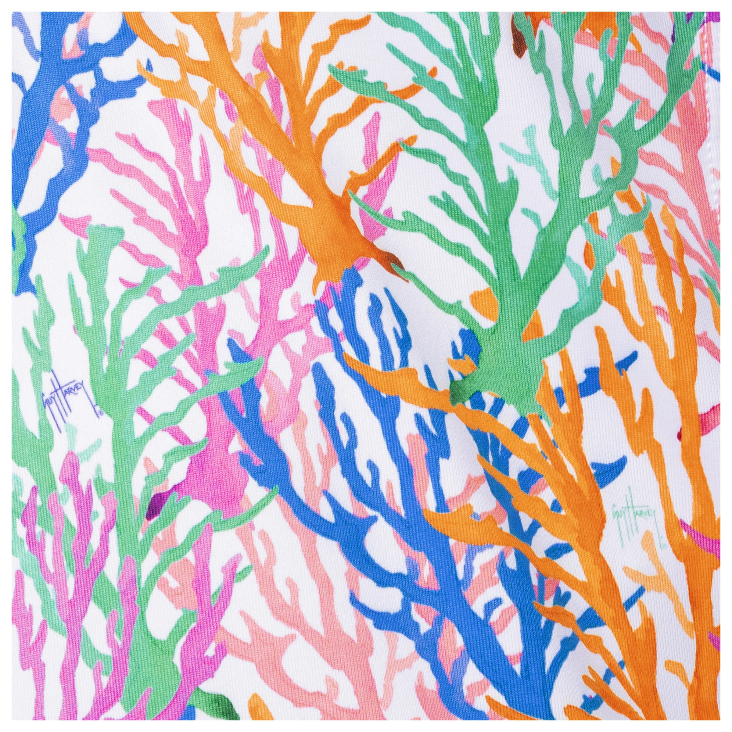 Women's Modern Coral Printed A-Line Dress - Image 3