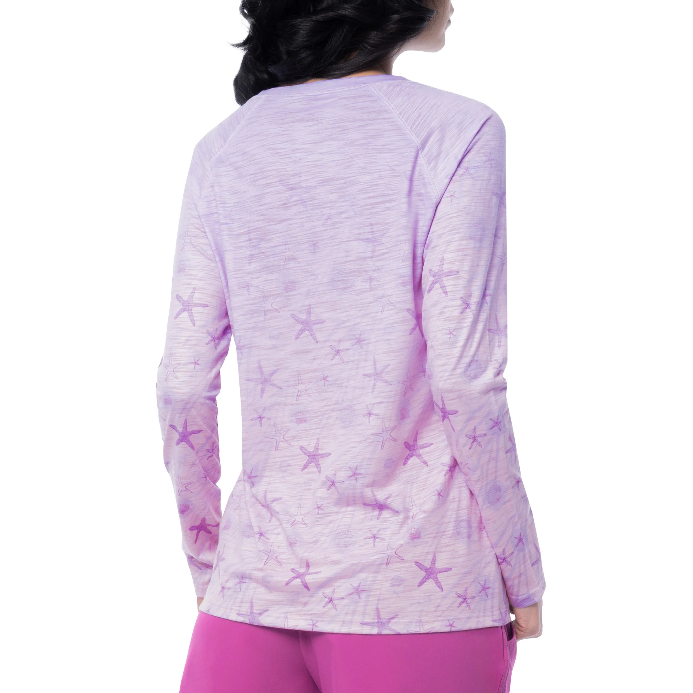 Women's Ocean Current Long Sleeve Raglan Slub Shirt - Image 2