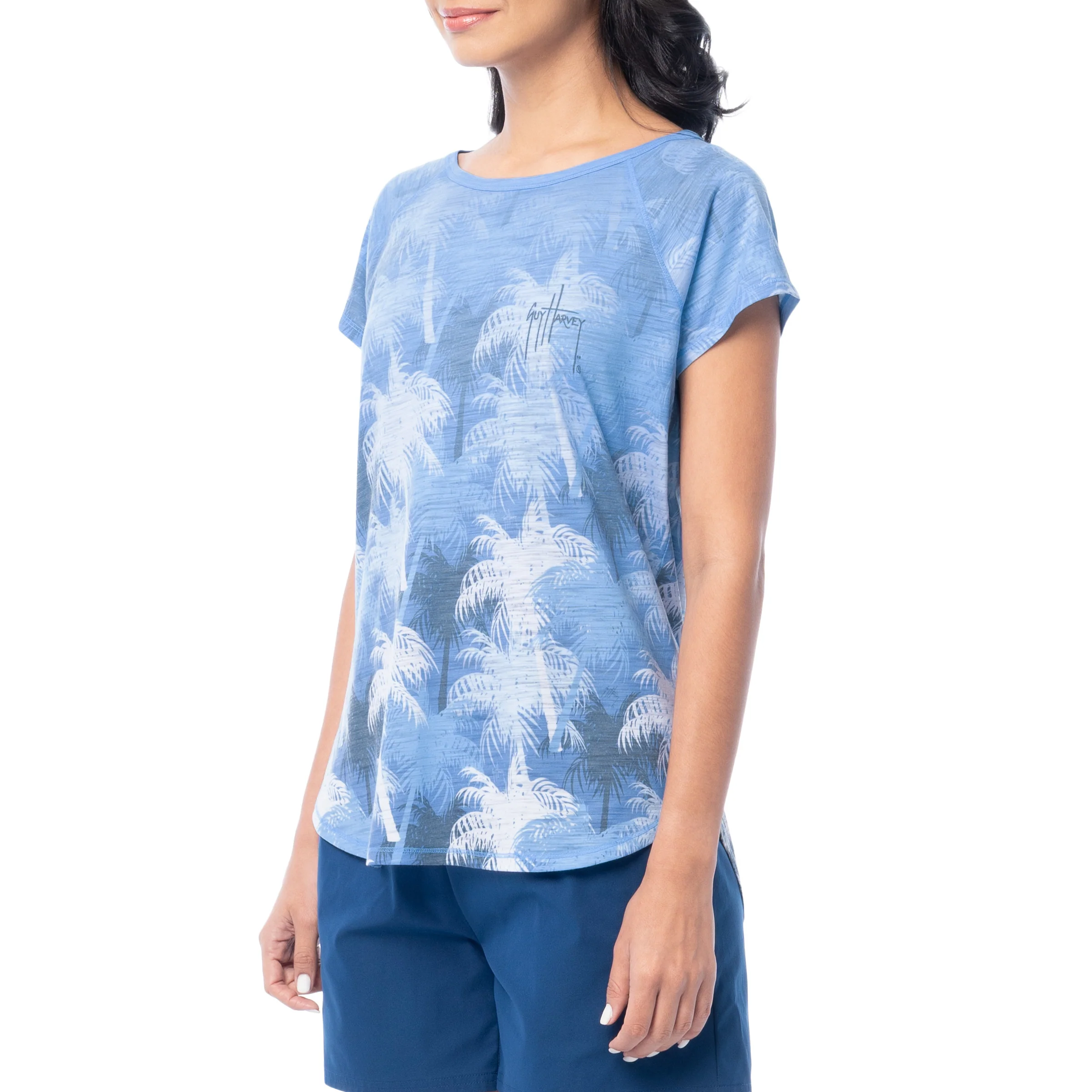 Women's Palm Springs Short Sleeve Poly/Rayon Slub Top - Image 3