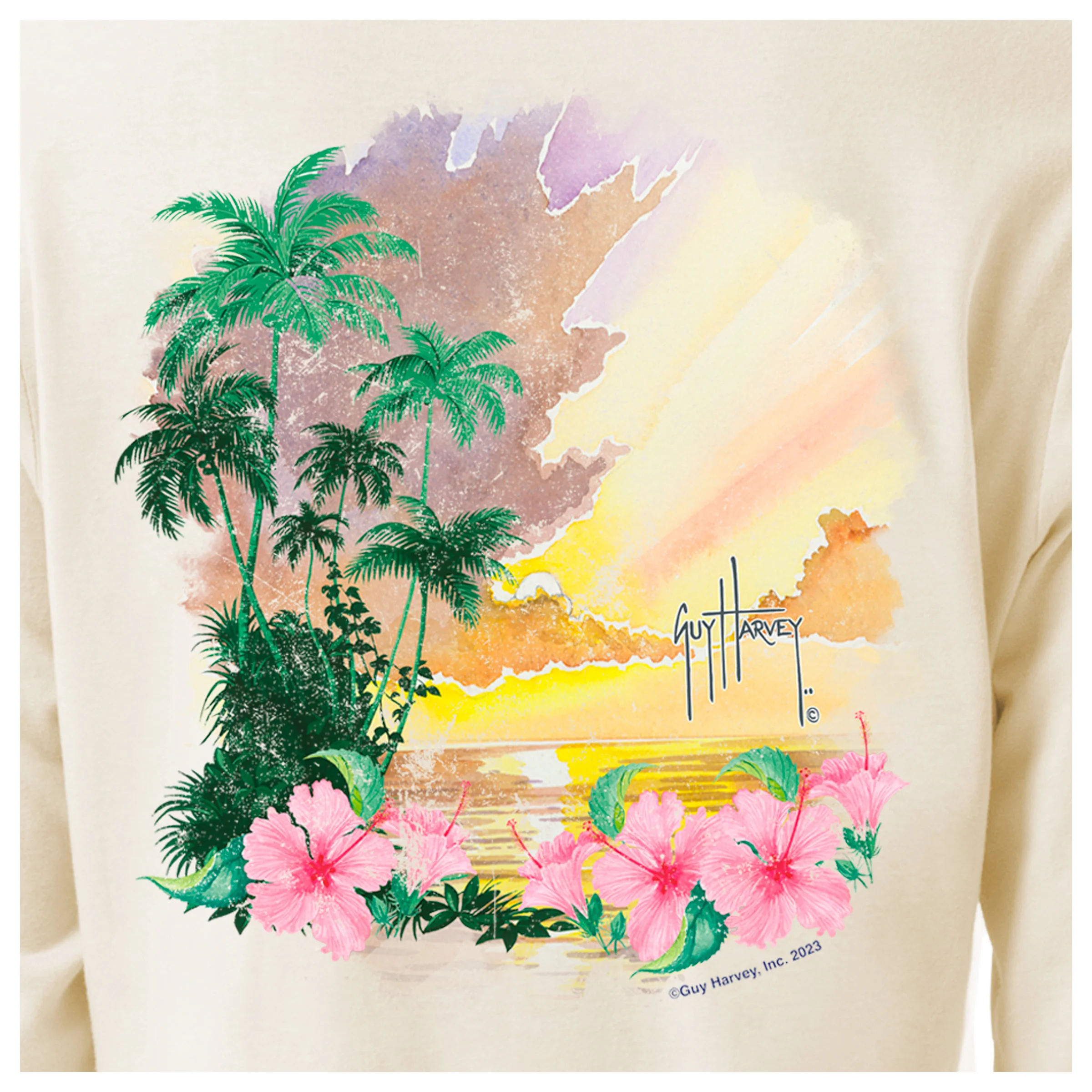 Women's Paradise Long Sleeve V Neck T-Shirt - Image 3