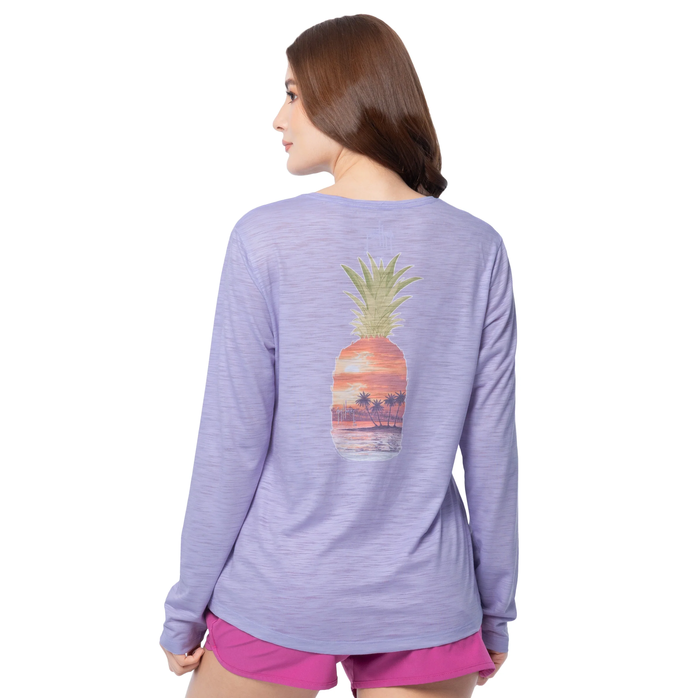 Long Sleeve Slub Tee - Pineapple Beach