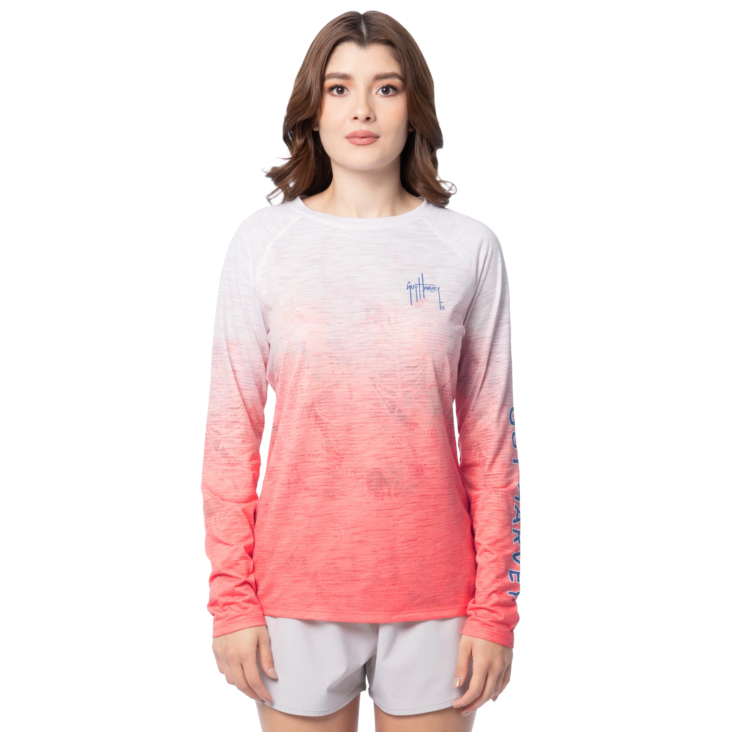 Women's Rose Fade Long Sleeve Raglan Slub Shirt