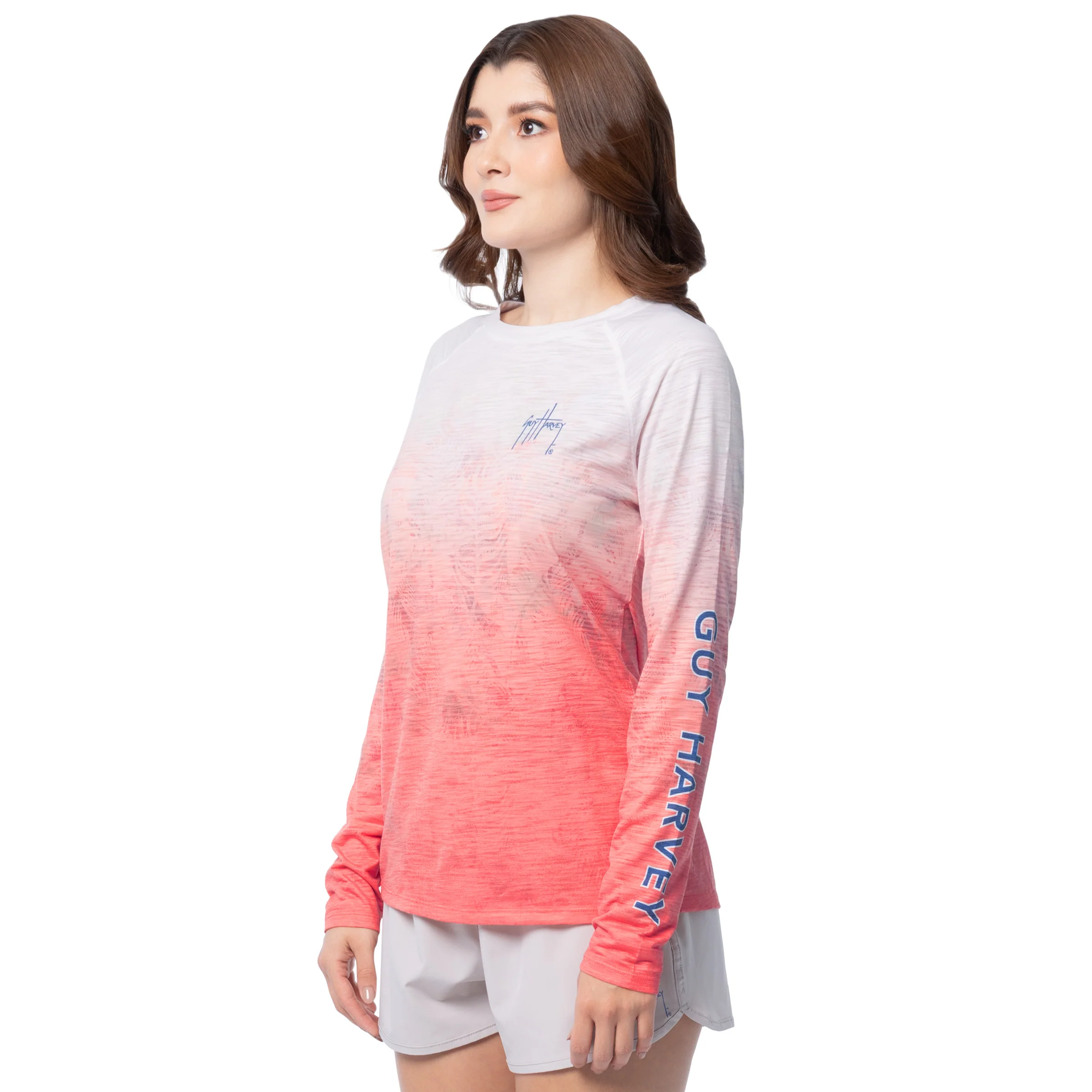 Women's Rose Fade Long Sleeve Raglan Slub Shirt - Image 3