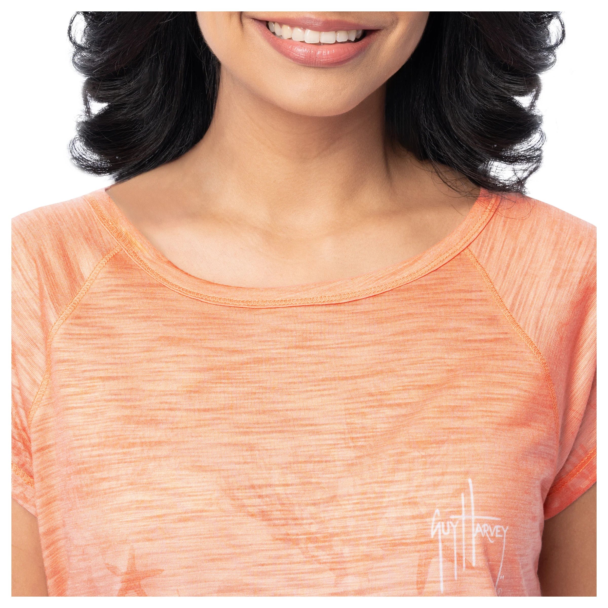 Women's Seashell Toille Short Sleeve Poly/Rayon Slub Top - Image 6