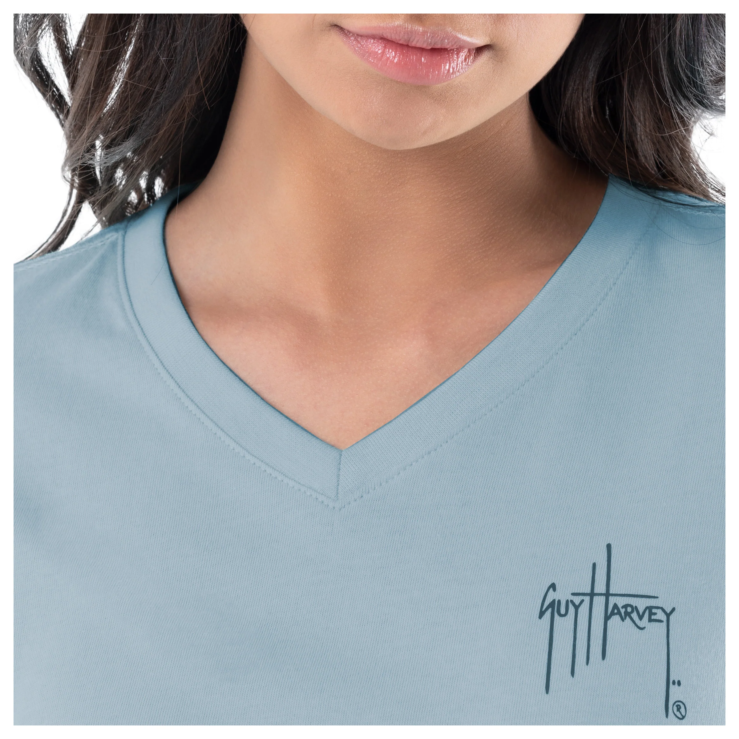 Women's Tropical Long Sleeve V Neck T-Shirt - Image 4