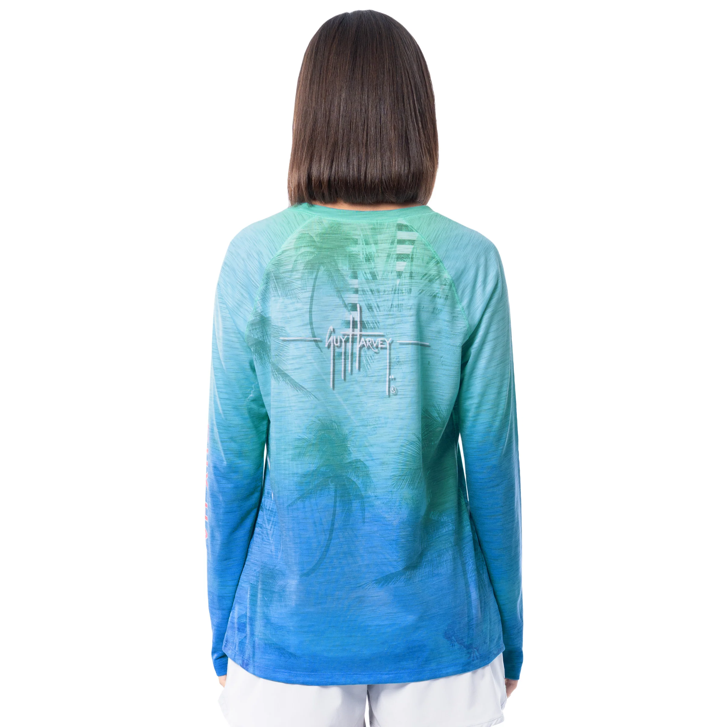 Long Sleeve Slub Tee - Tropical Palms - Image 2