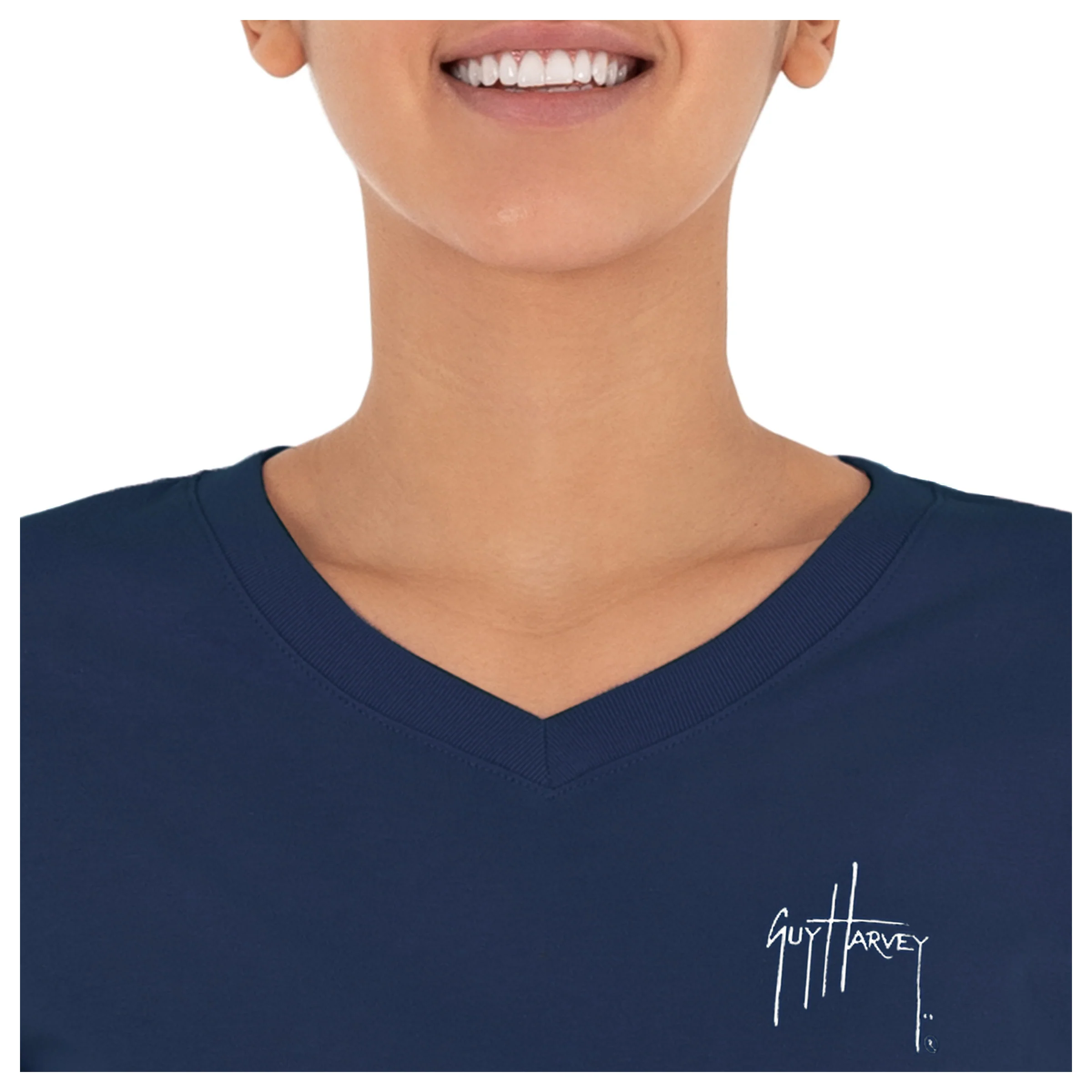 Women's Tropical Short Sleeve V-Neck T-Shirt - Image 4