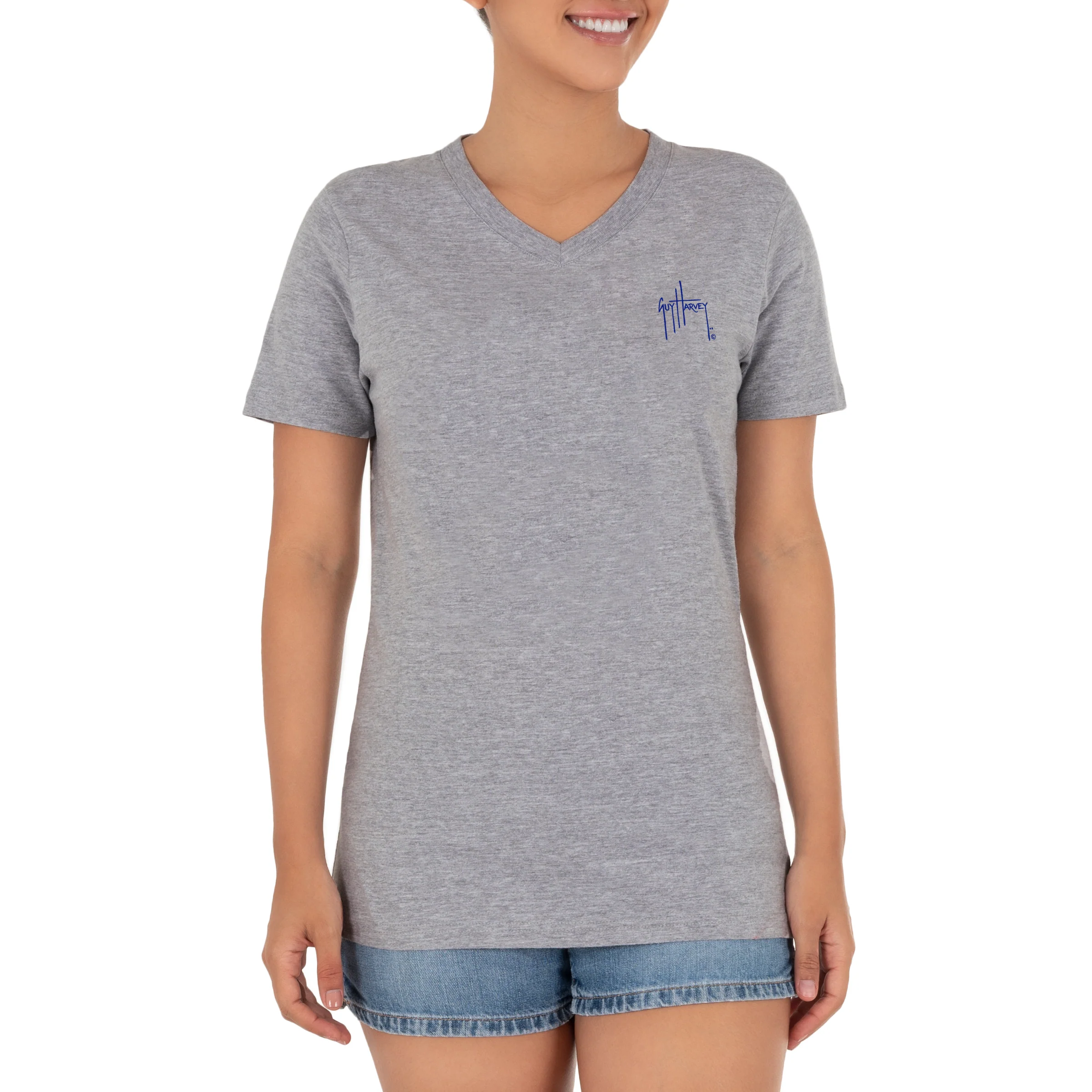 Women's Tropical Vibes Short Sleeve V-Neck T-Shirt - Image 2