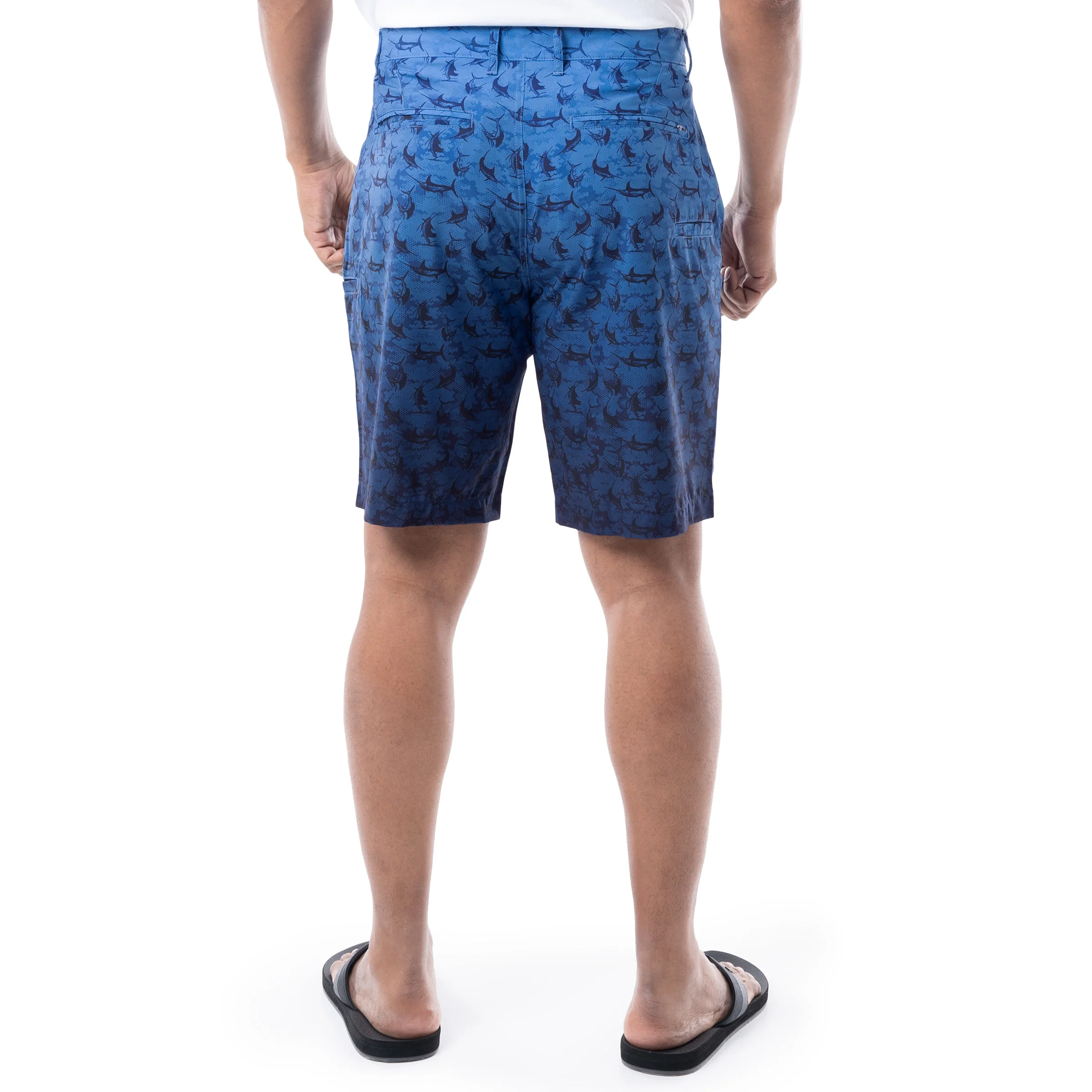 Mens 9" Marlin Seas Printed Hybrid Performance Short - Image 2