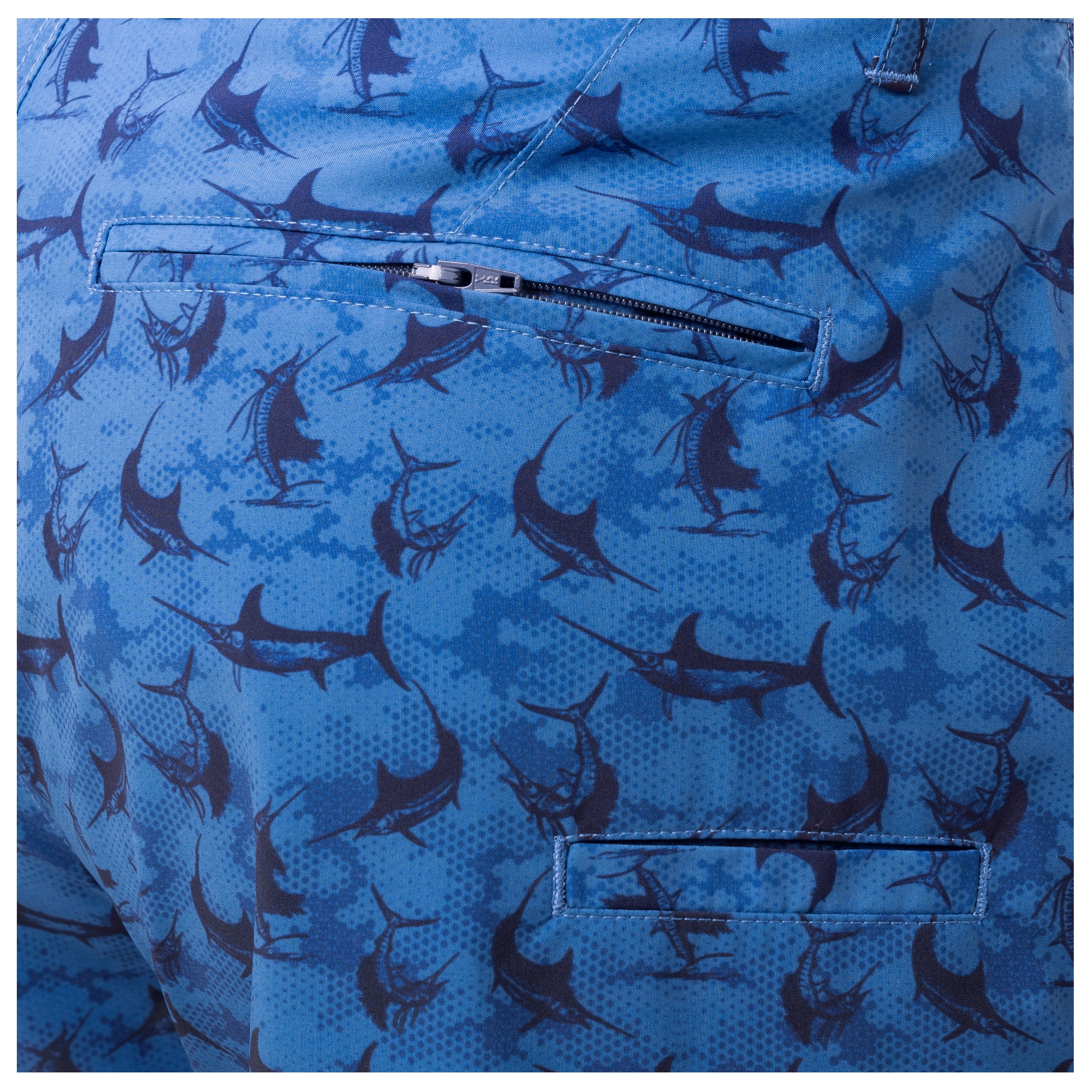 Mens 9" Marlin Seas Printed Hybrid Performance Short - Image 6