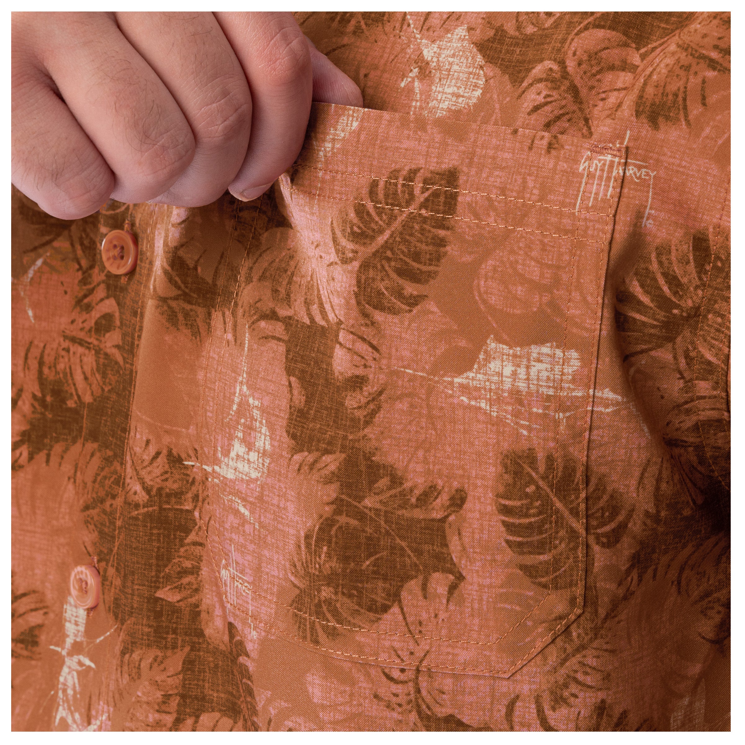 Men's Abstract Shade Performance Fishing Shirt - Image 5