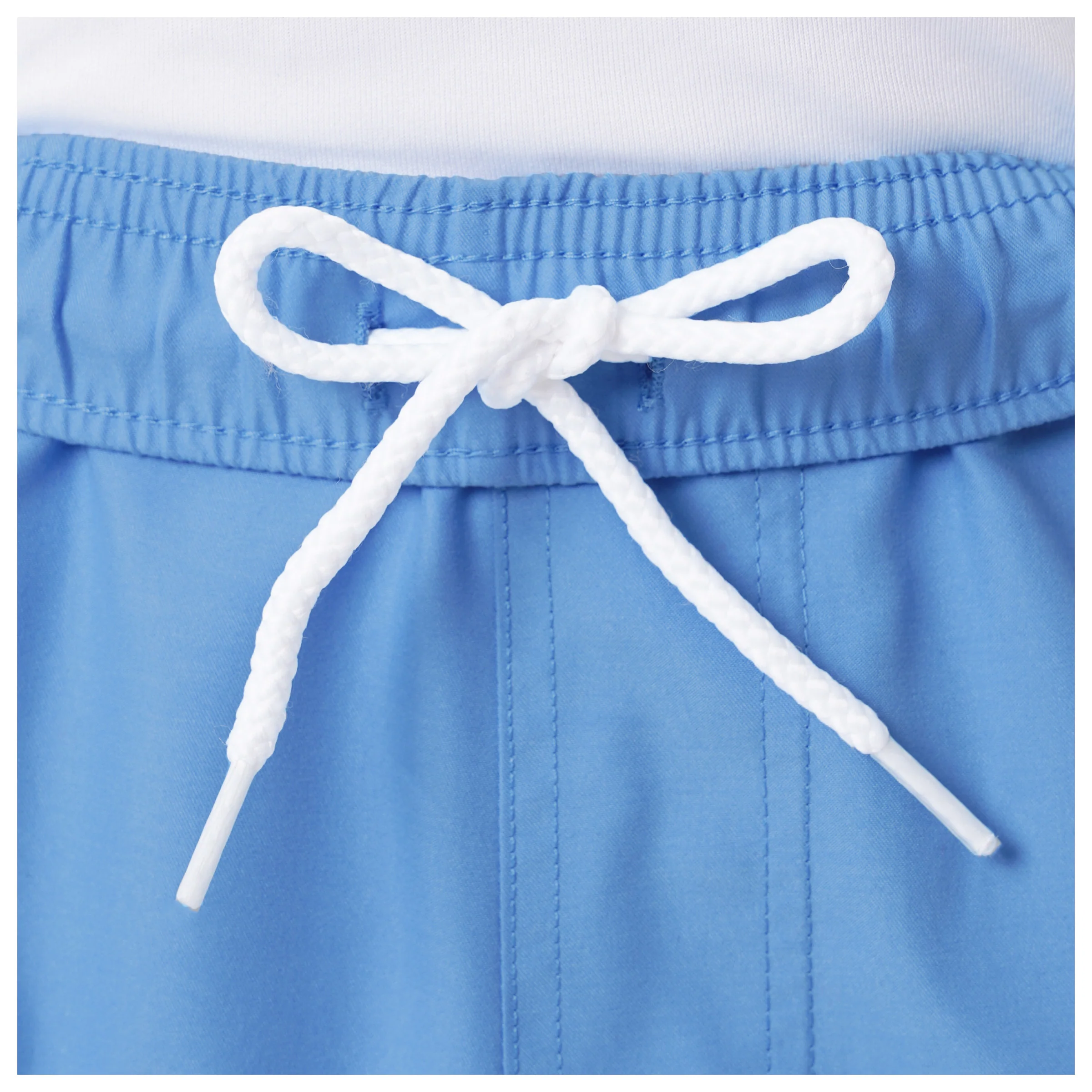 Men's Light Blue Solid 7" Swim Trunks - Image 5