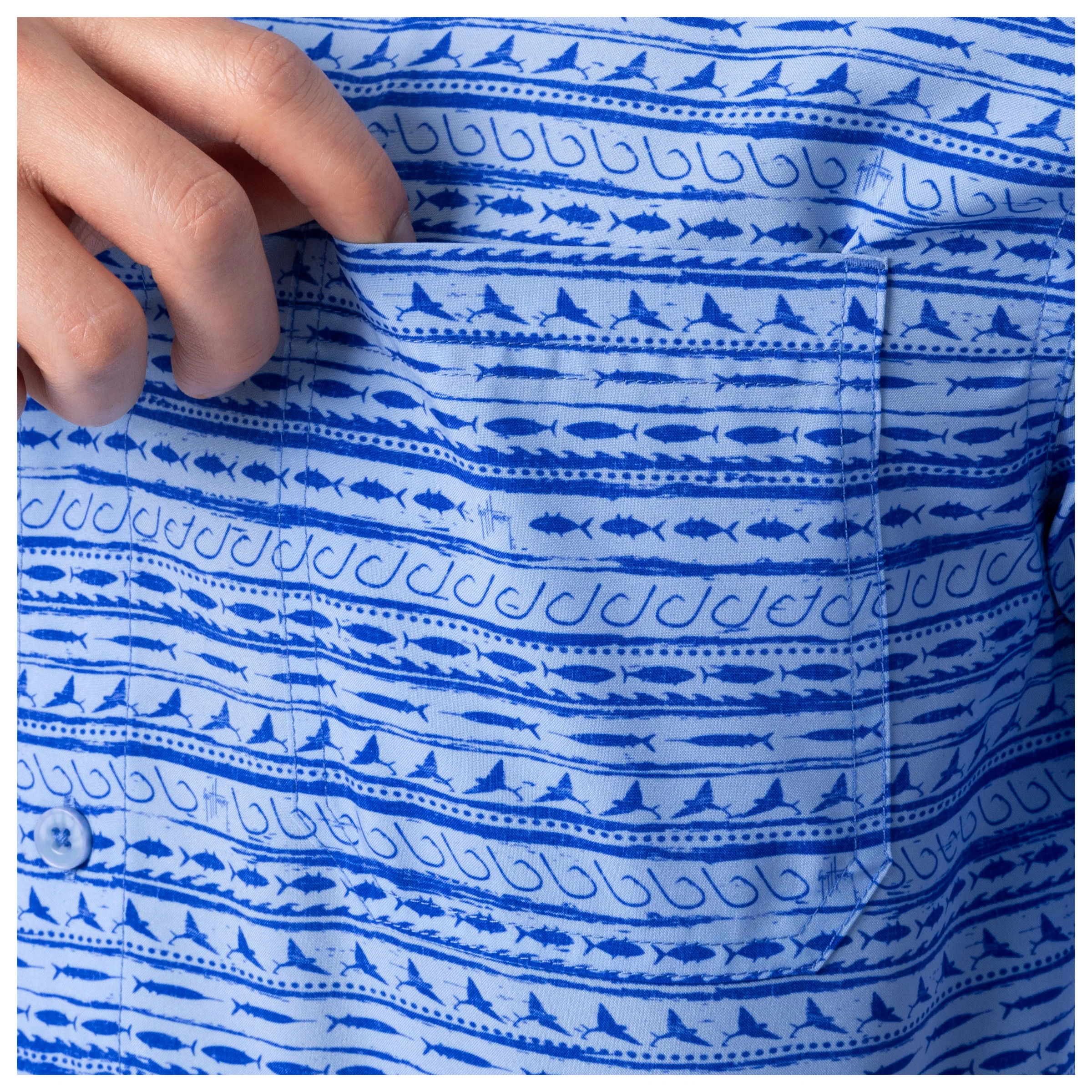 Men's Bait Stripes Performance Fishing Shirt - Image 4