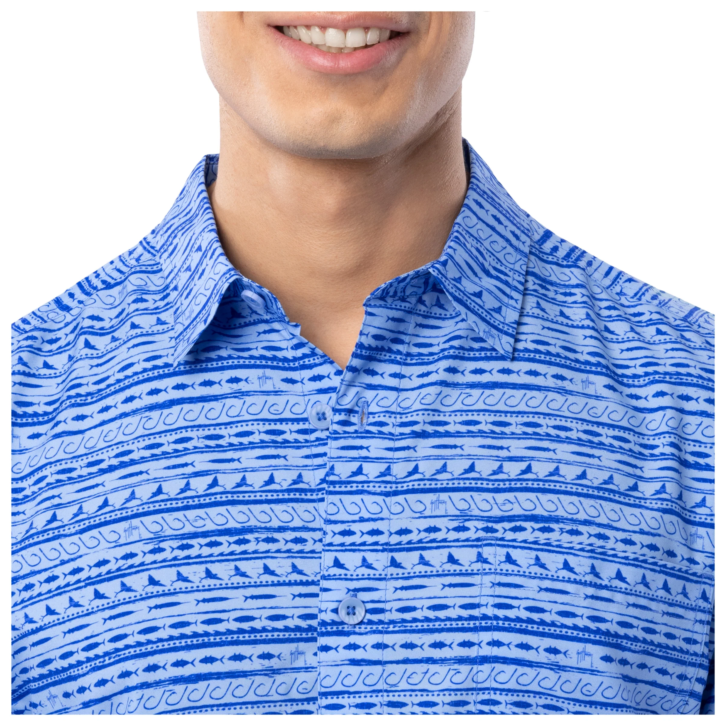 Men's Bait Stripes Performance Fishing Shirt - Image 7