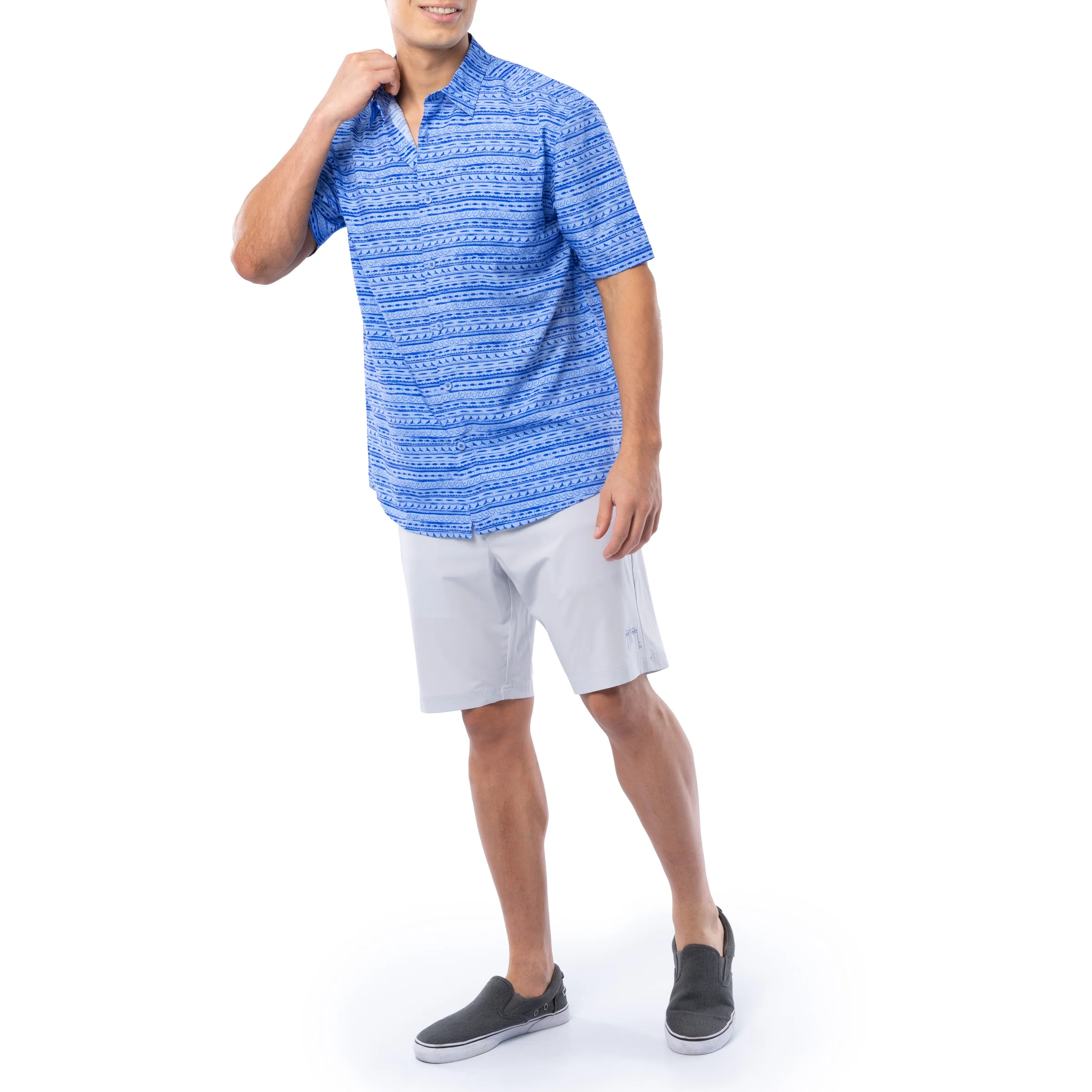 Men's Bait Stripes Performance Fishing Shirt - Image 8