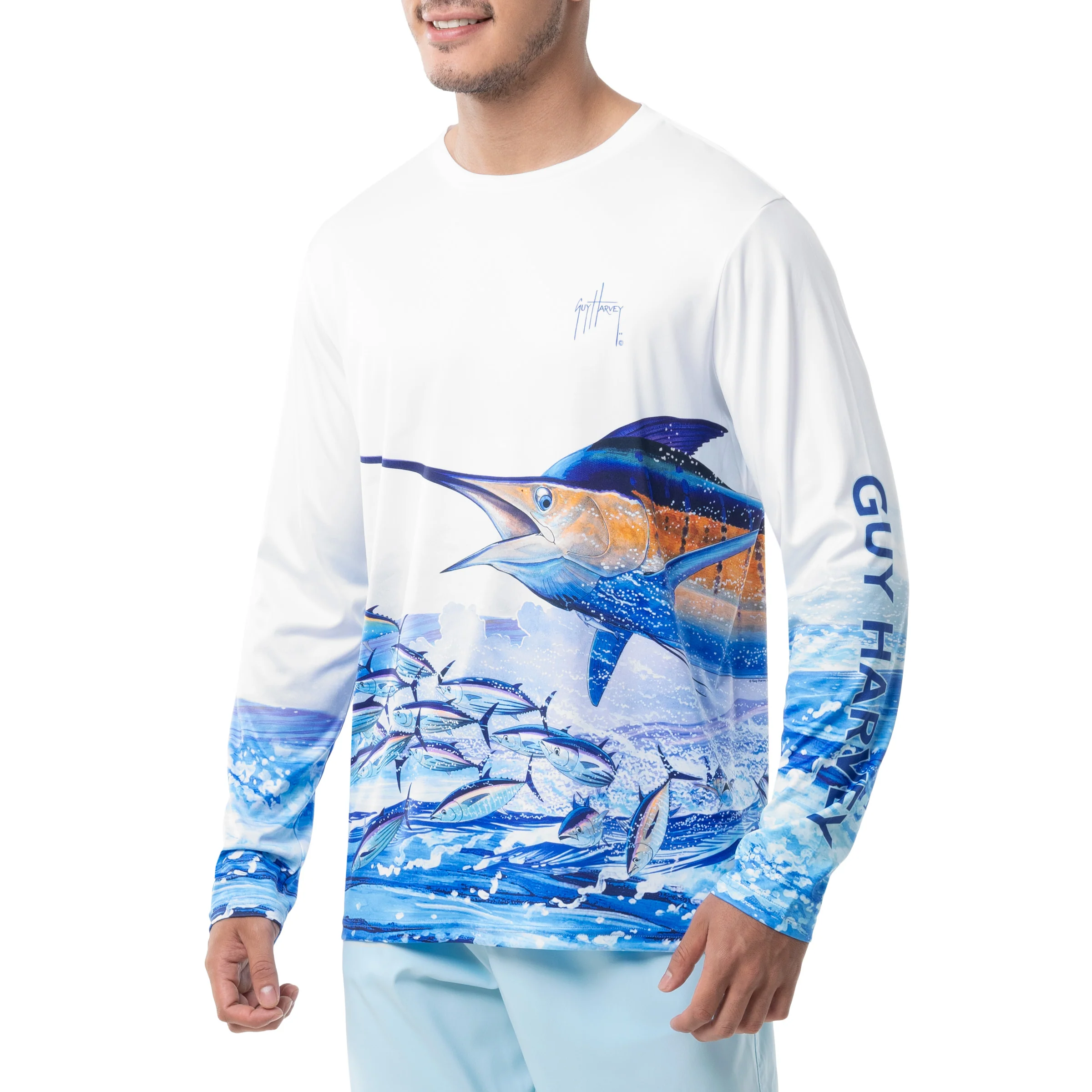 Men's Big Blue Long Sleeve Performance Shirt - Image 3