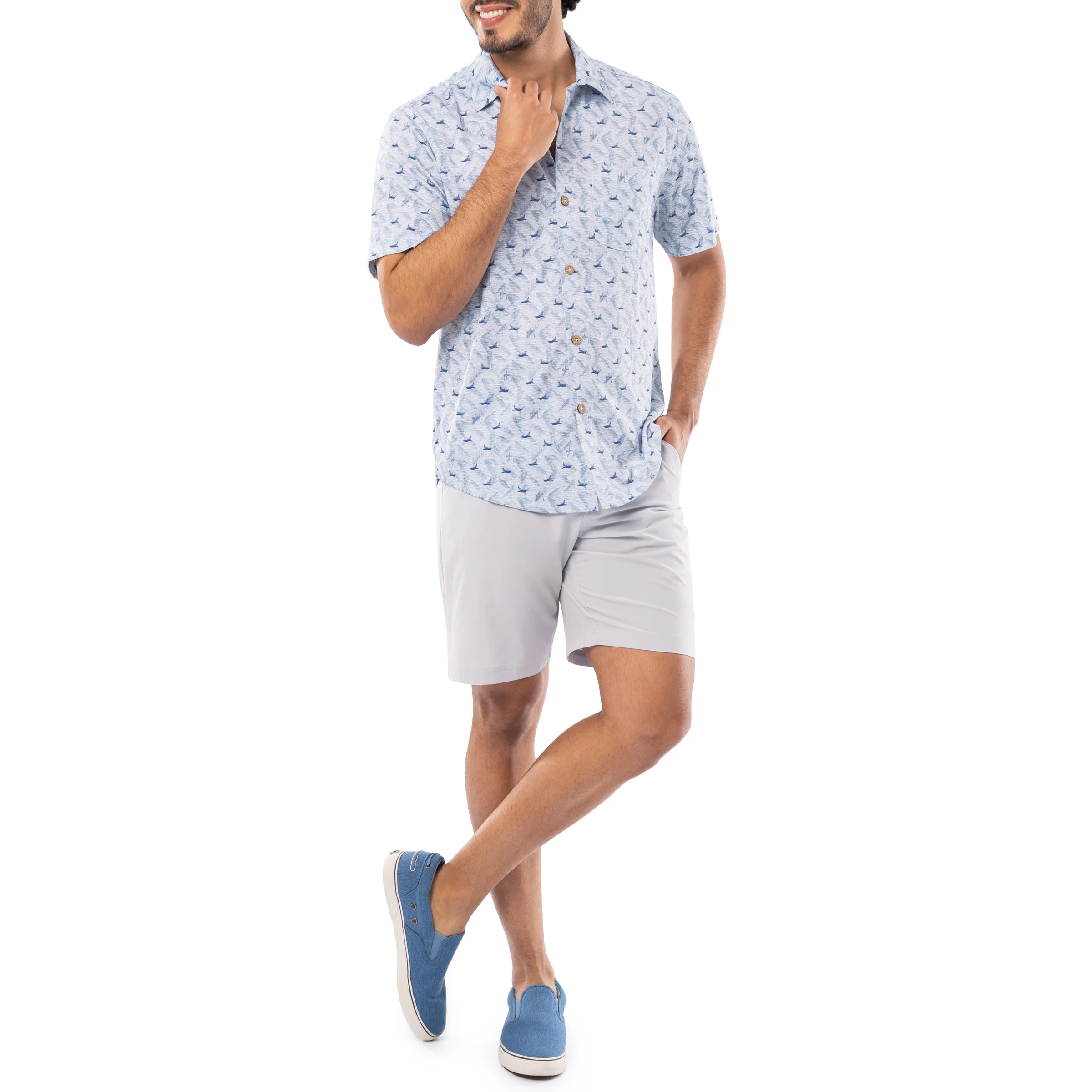 Men's Big Palms Printed Resort Shirt - Image 7