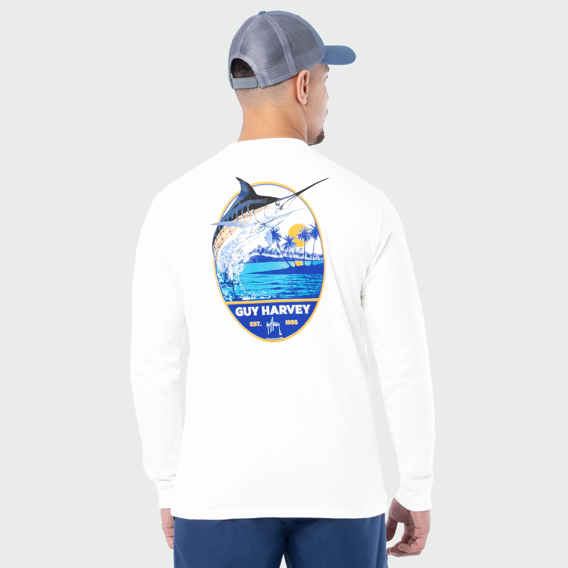 OG Long Sleeve Tee - Blue Hawaiian - Image 2