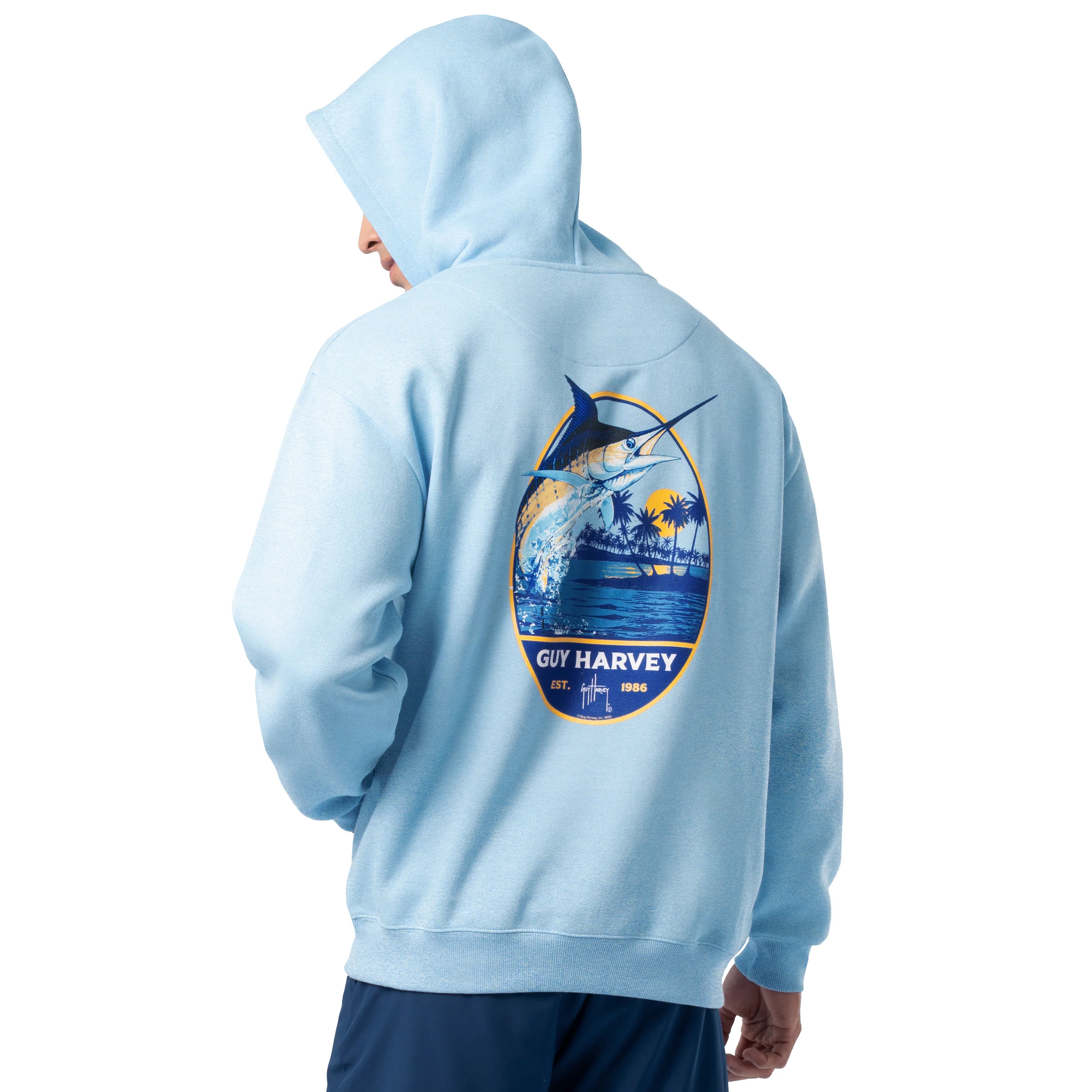 Tradewinds Fleece Hoodie - Blue Hawaiian