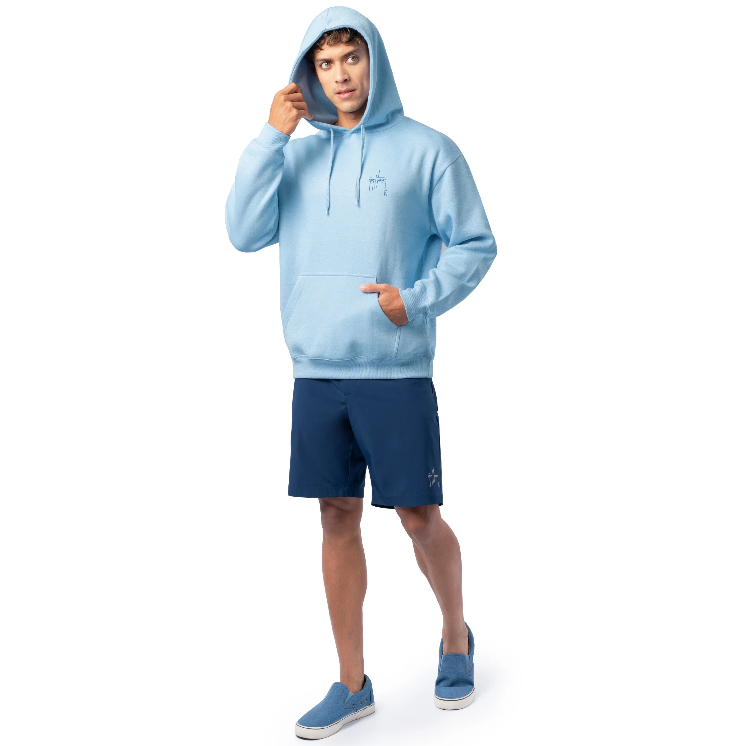 Tradewinds Fleece Hoodie - Blue Hawaiian - Image 11