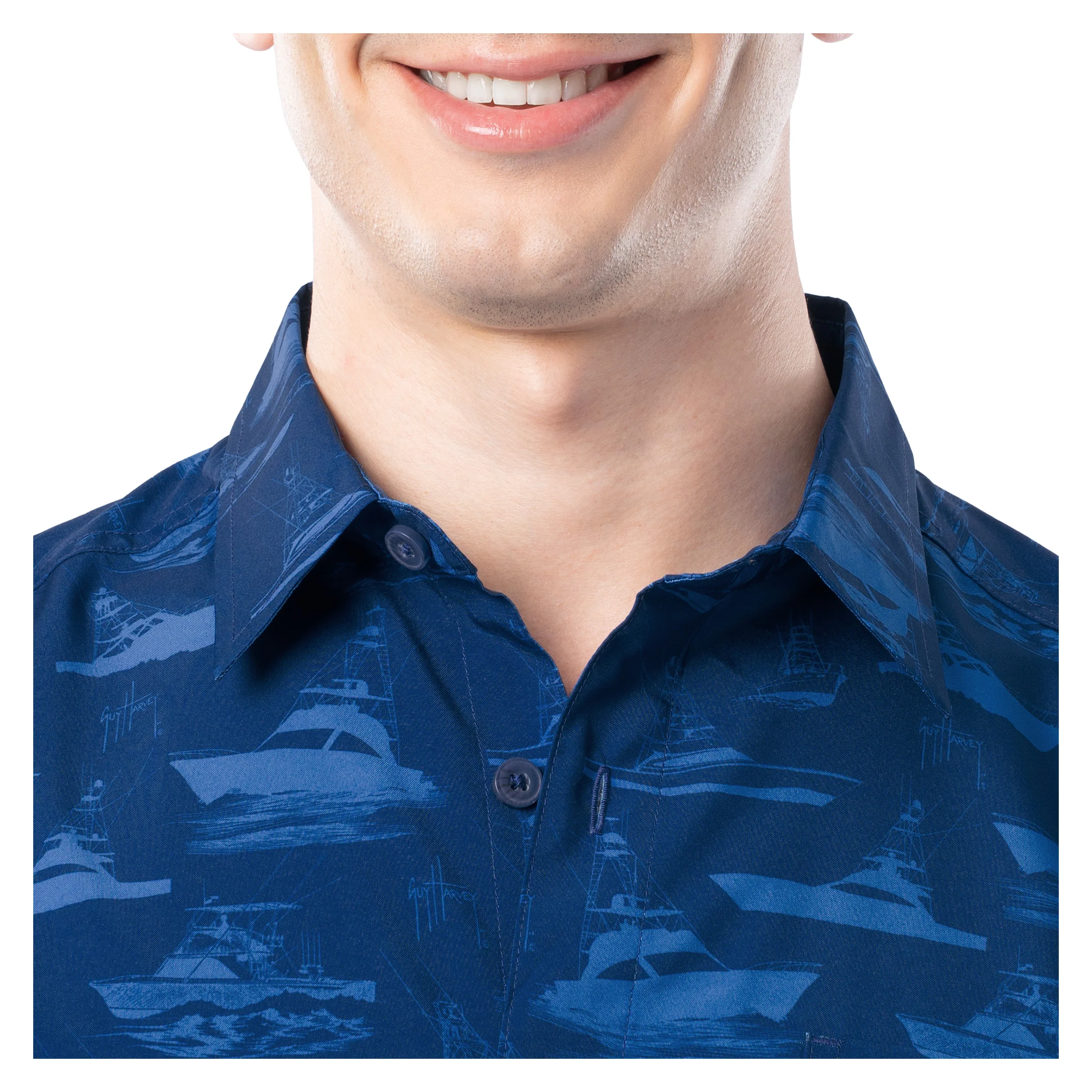 Mariner Fishing Shirt - Boat Sketch - Image 7