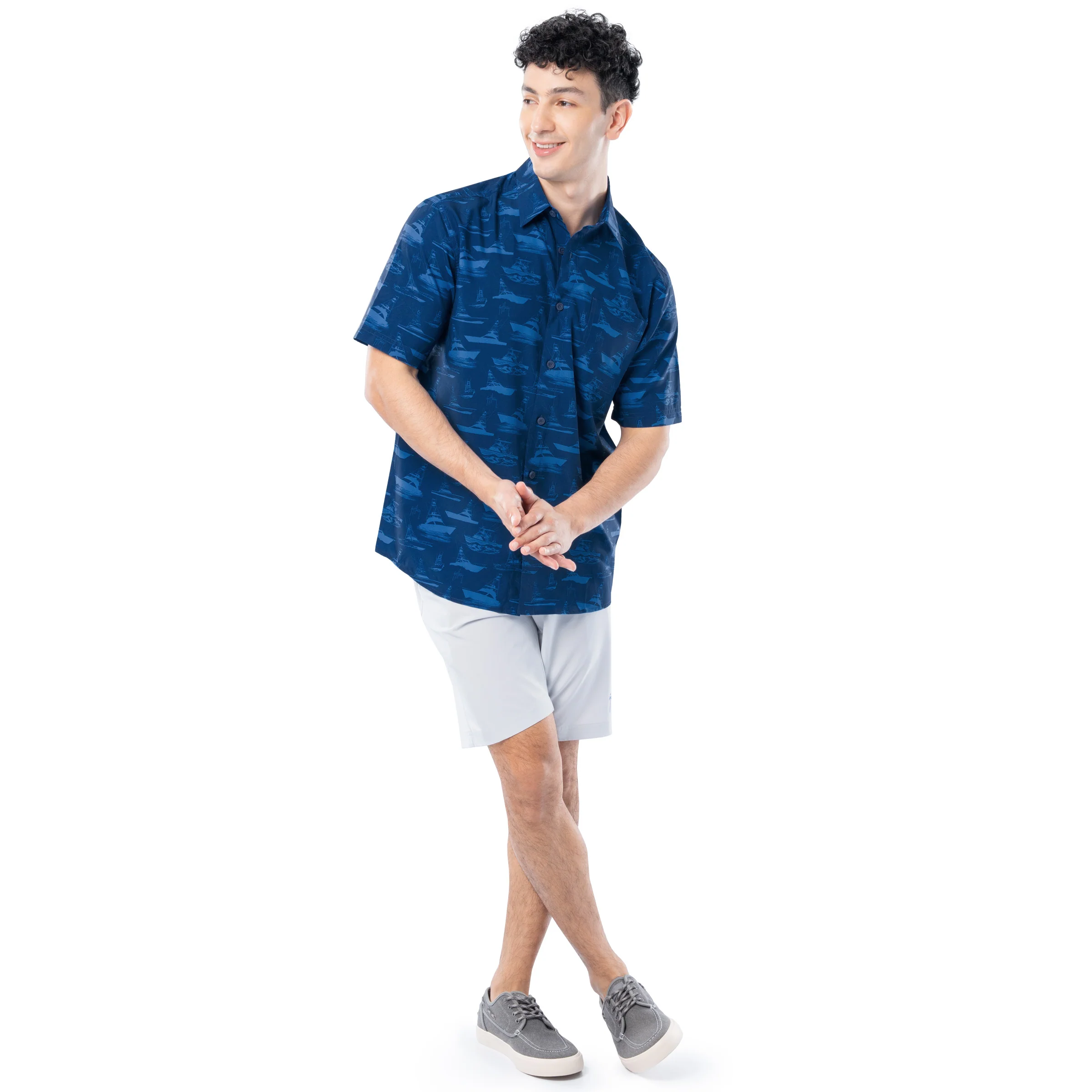 Mariner Fishing Shirt - Boat Sketch - Image 8