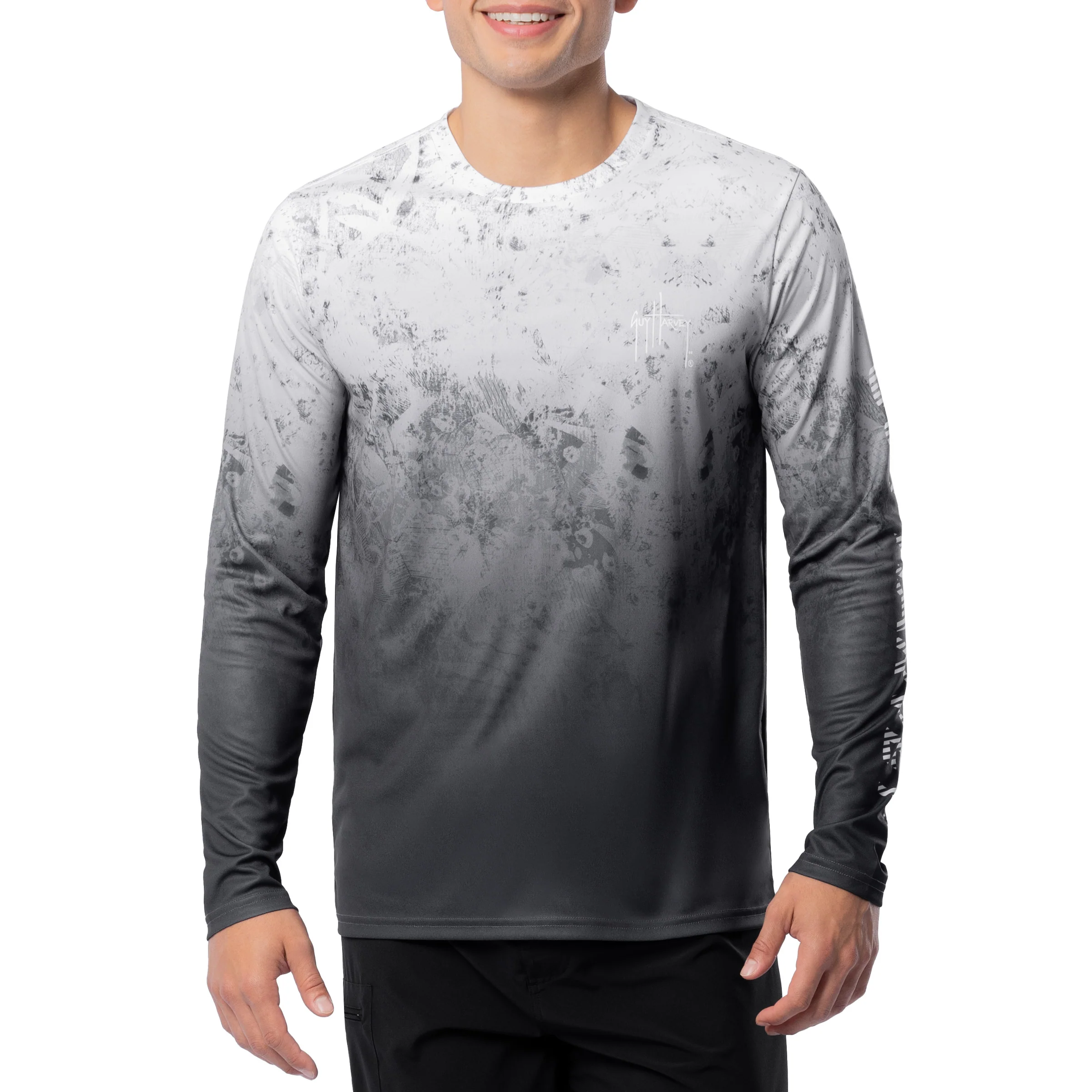 Performance Sun Protection Crew - Dark Whitecap Camo